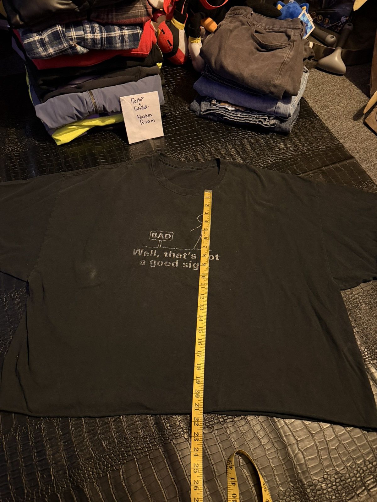 Other “Well That’s Not a Good Sign” Graphic Tee – Black Size US XL / EU 56 / 4 - 2 Thumbnail
