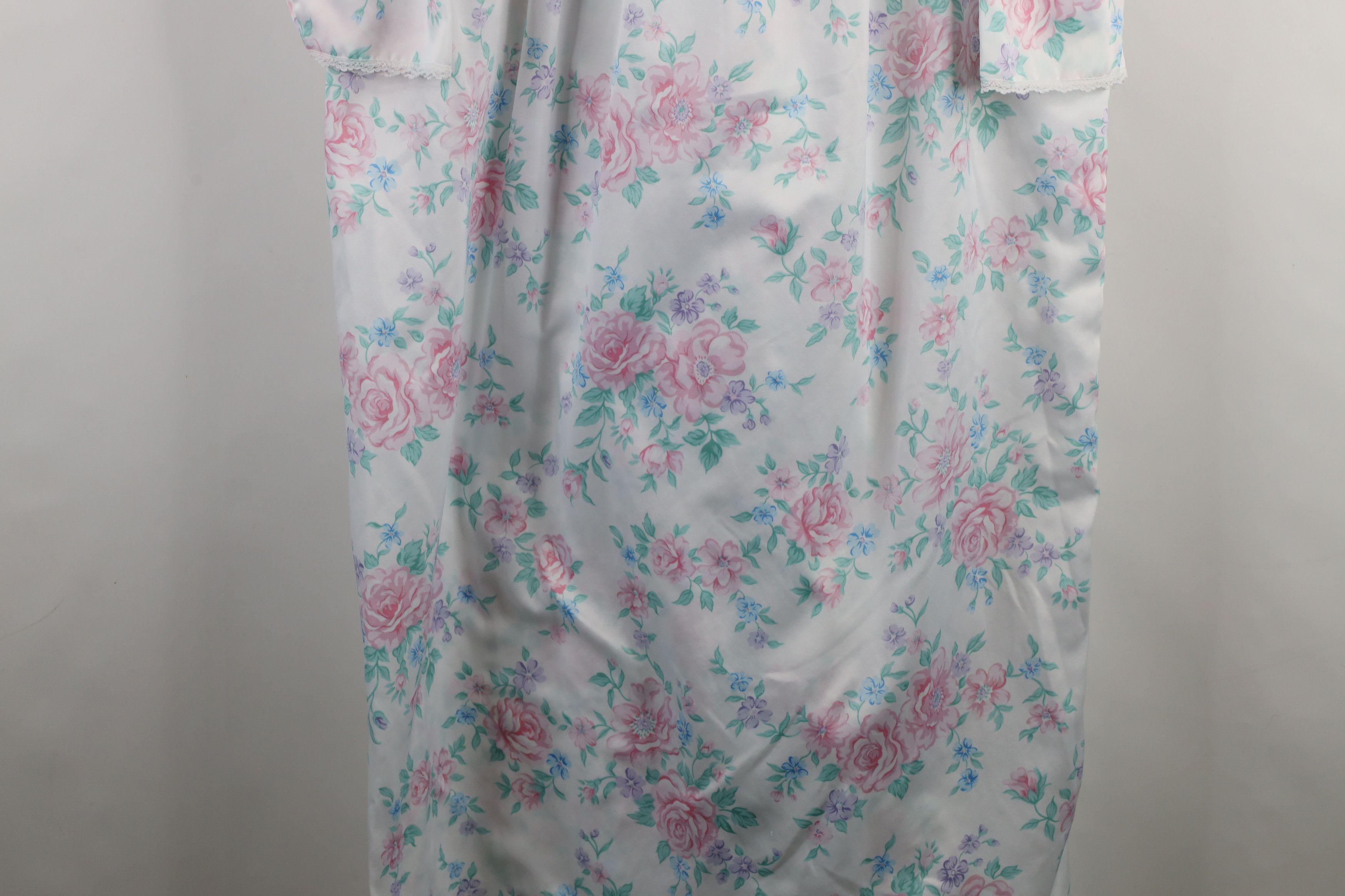 Vintage Vintage 90s Miss Elaine Lace Knit Long Sleeve Night Gown Size M / US 6-8 / IT 42-44 - 4 Thumbnail