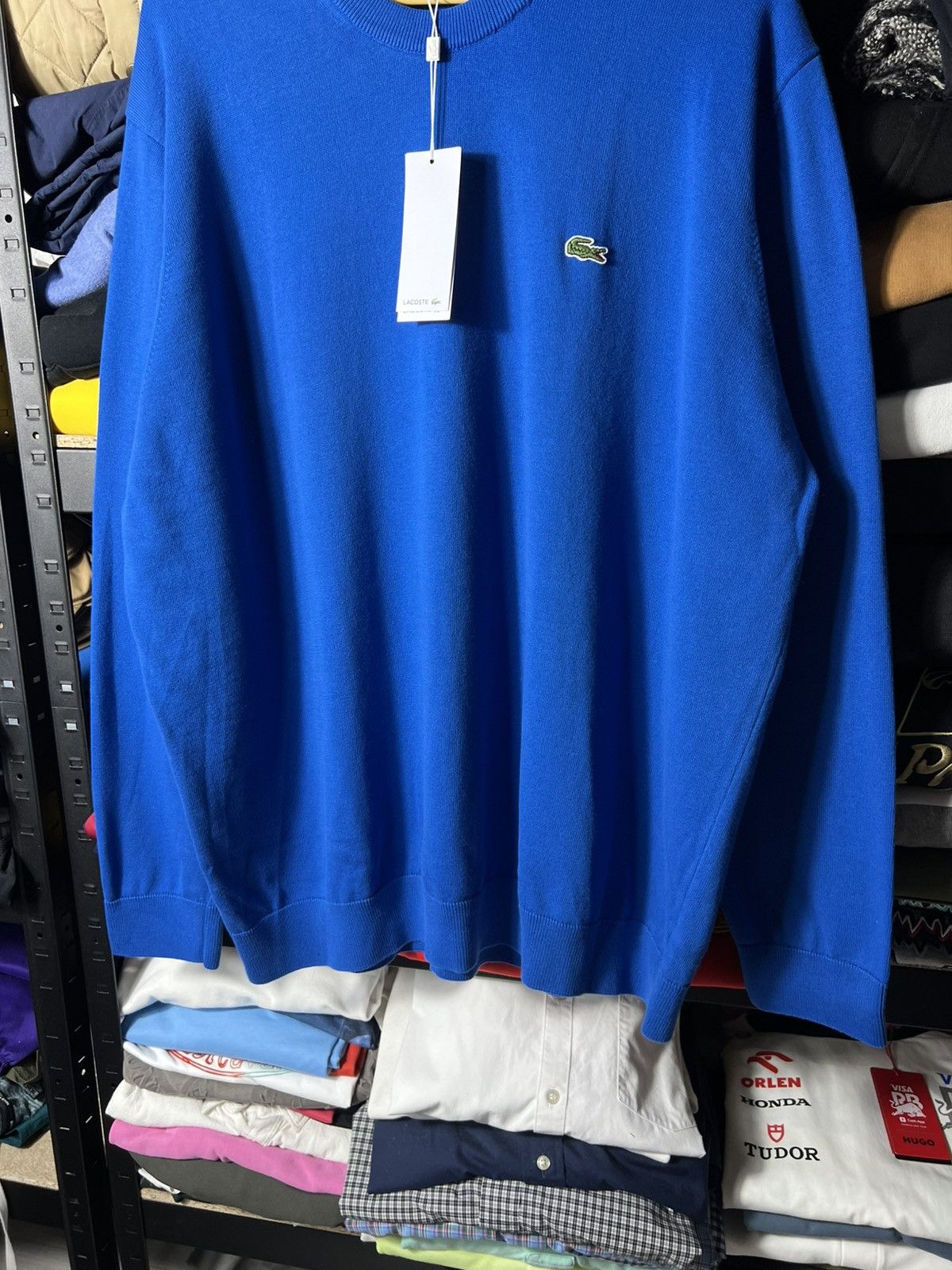 Lacoste 🐊 Lacoste Organic Cotton Crew neck Sweater Blue XXXL FR 8 Size US XXL / EU 58 / 5 - 3 Thumbnail