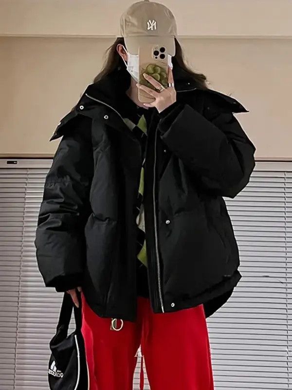 Japanese Brand Jack Women Solid Loose Puffer Thicken Wram Jacket Size ONE SIZE - 3 Thumbnail