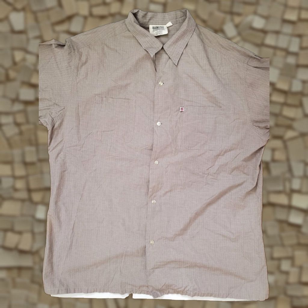 Ralph Lauren VINTAGE Ralph Lauren Polo Jeans Company Shirt Button-Up Plaid Flag Men Large Gray 100% Cotton Long Sleeve Size US L / EU 52-54 / 3 - 1 Thumbnail
