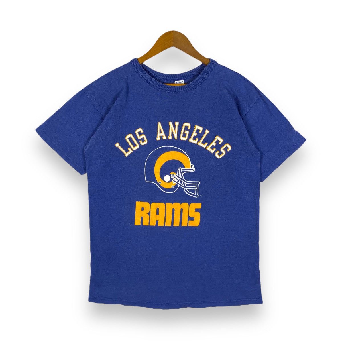 Champion × NFL × Vintage Vintage 80's LOS ANGELES RAMS Nfl Champion Tee Shirt Size US M / EU 48-50 / 2 - 1 Thumbnail