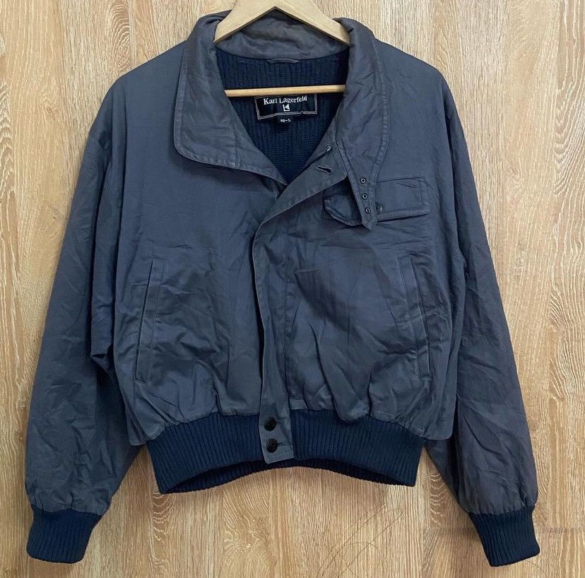 Karl Lagerfeld × Vintage Vtg Karl Lakerfeld Bomber Jacket Size US M / EU 48-50 / 2 - 1 Thumbnail