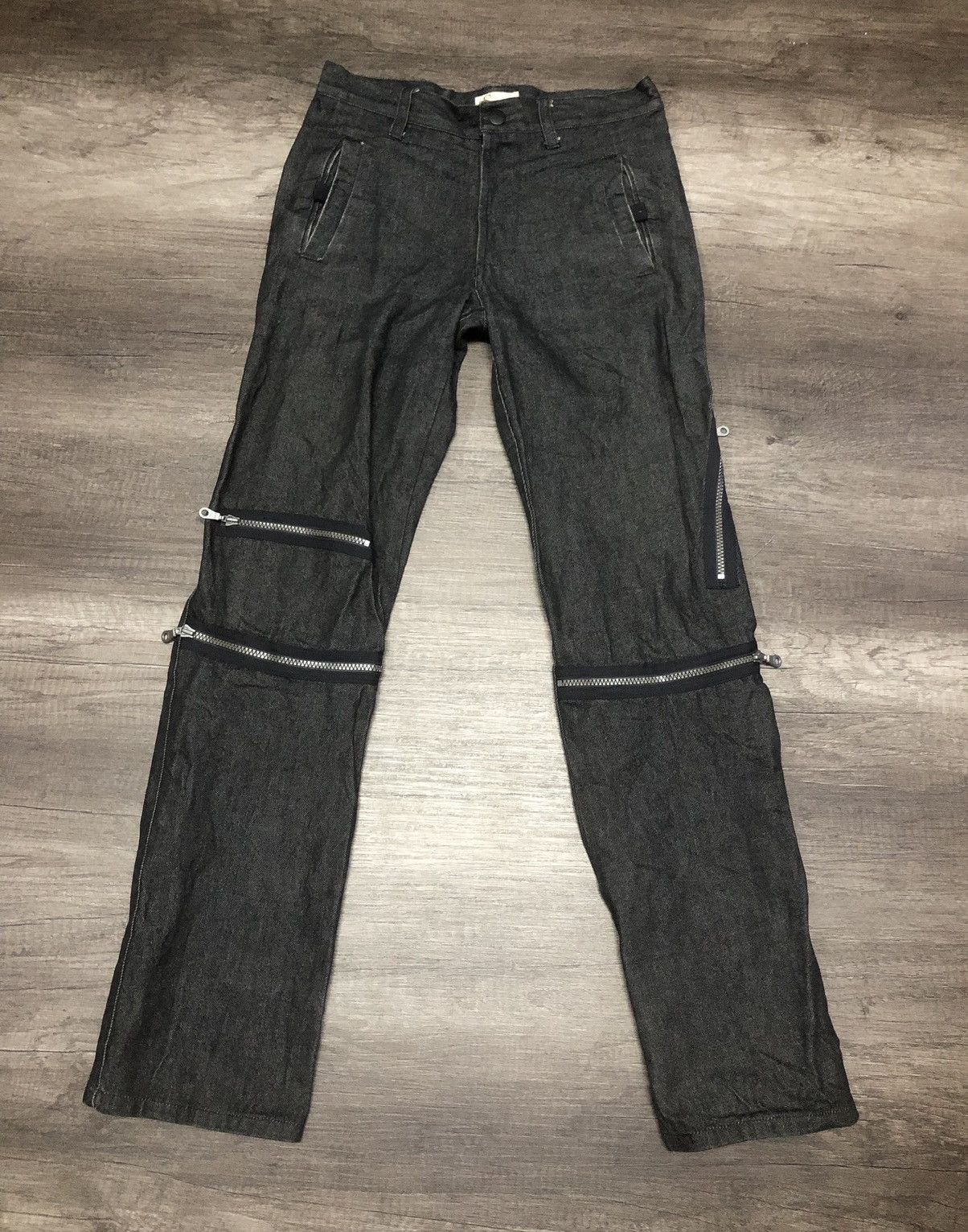 If Six Was Nine × Japanese Brand × Le Grande Bleu (L.G.B.) Vintage Setting Ons Pants Bondage Zipper Design Size US 29 - 3 Thumbnail