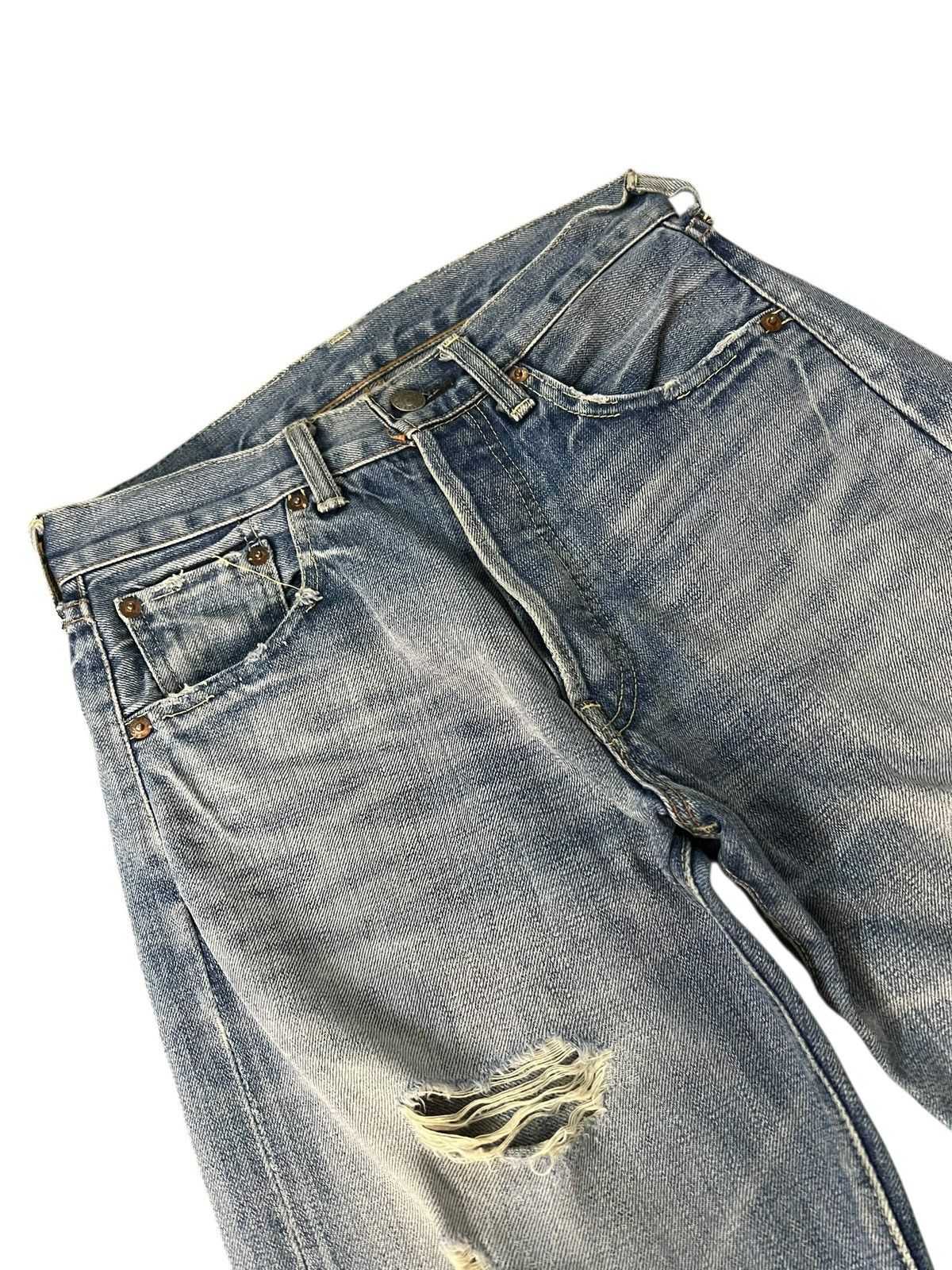 Levi's Vintage Distressed Levi’s 501 Big E Selvedge Faded Jean Size US 27 - 3 Thumbnail