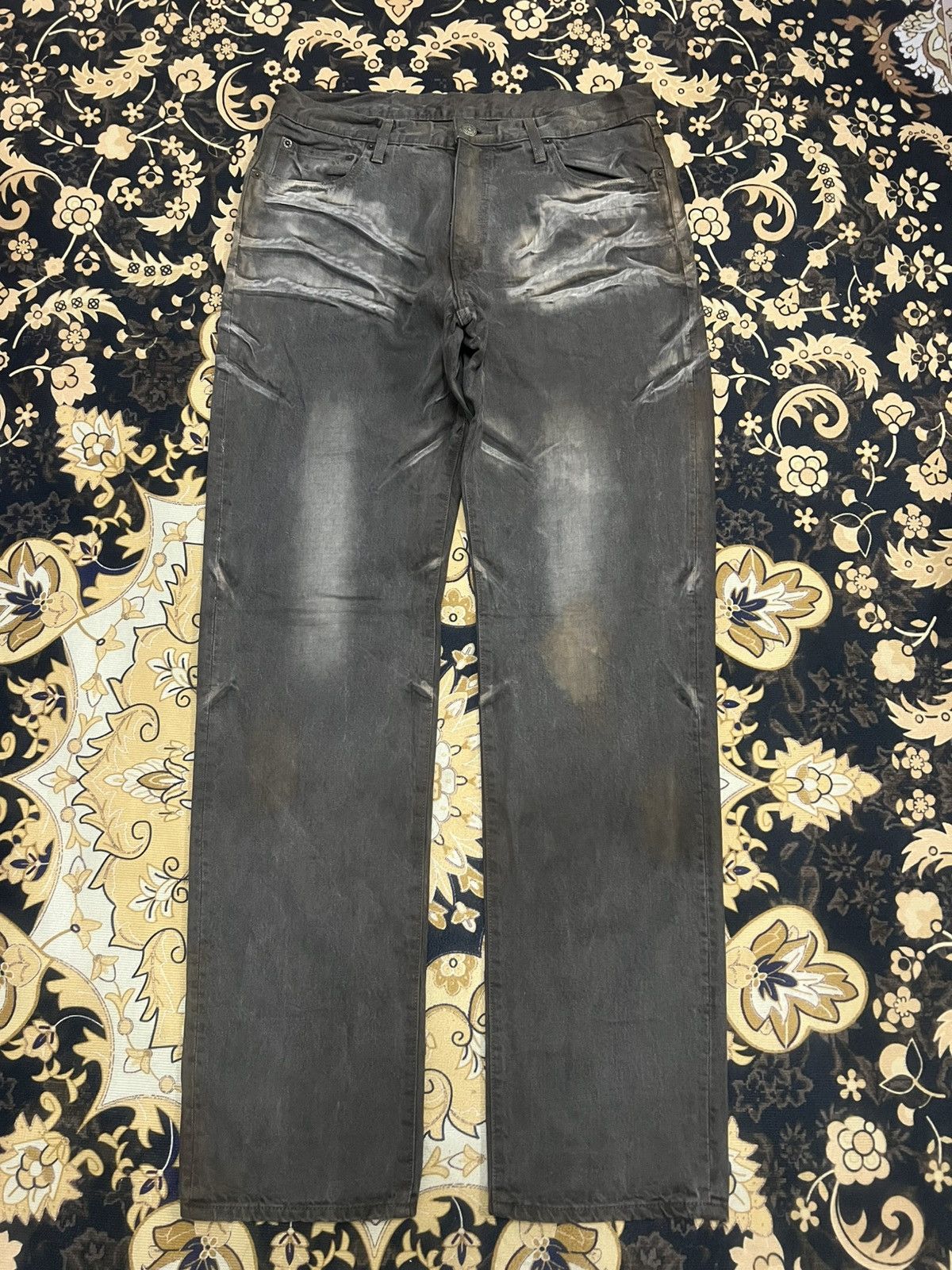 Hysteric Glamour × Japanese Brand BLUE WAY DISTRESSED DENIM PANT Size US 32 / EU 48 - 9 Thumbnail