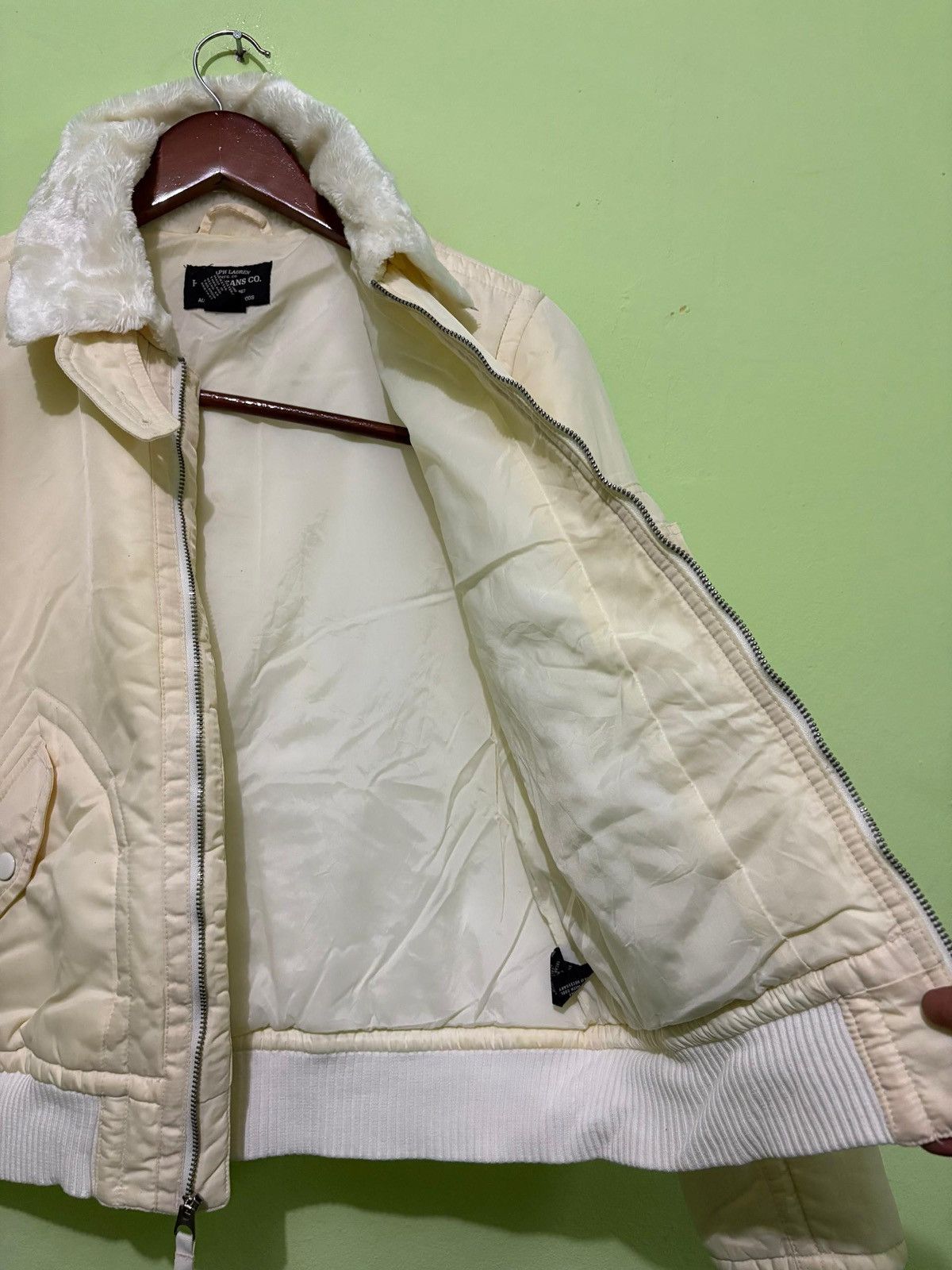Polo Ralph Lauren × Vintage Polo Jeans Ralph Lauren Bomber Cropped Jacket Fur Collar Size US M / EU 48-50 / 2 - 5 Thumbnail