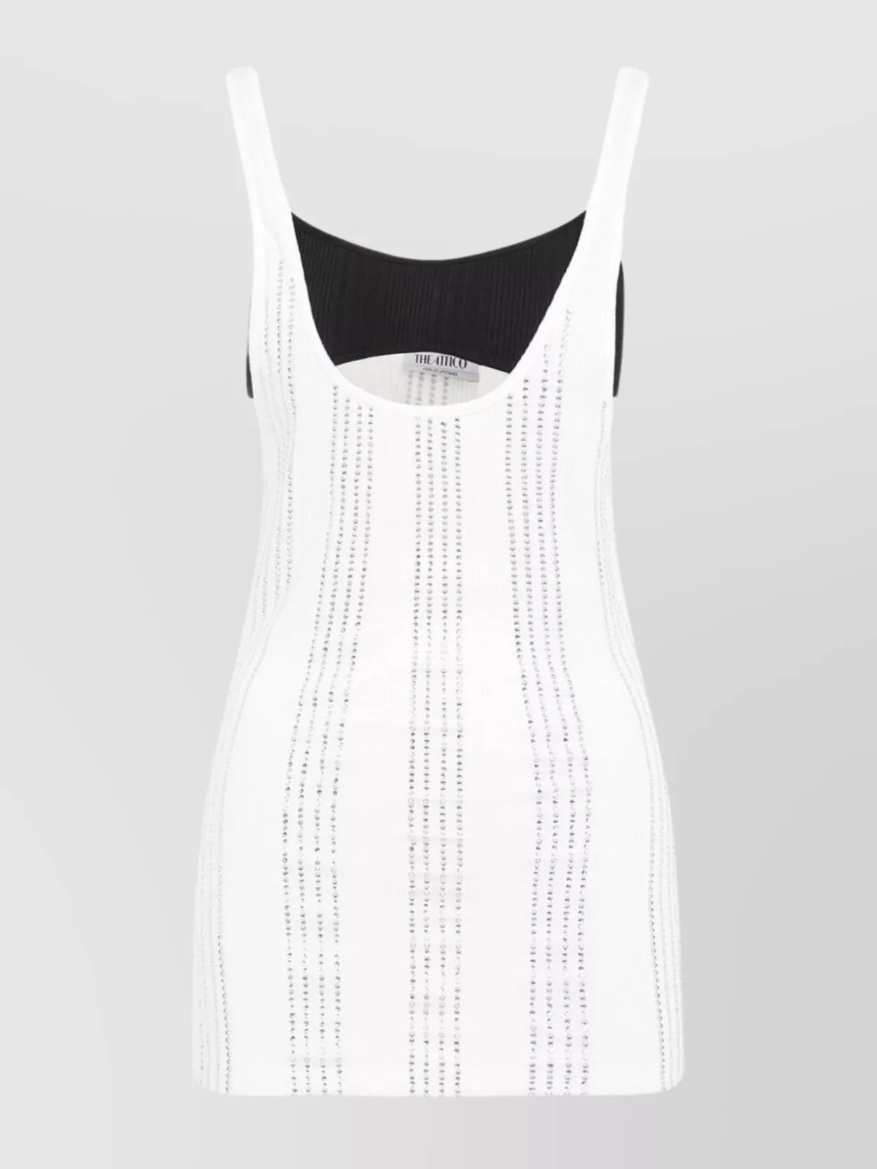 The Attico o1mle0426 Embellished Layered Tank Top in White Size S / US 4 / IT 40 - 1 Thumbnail