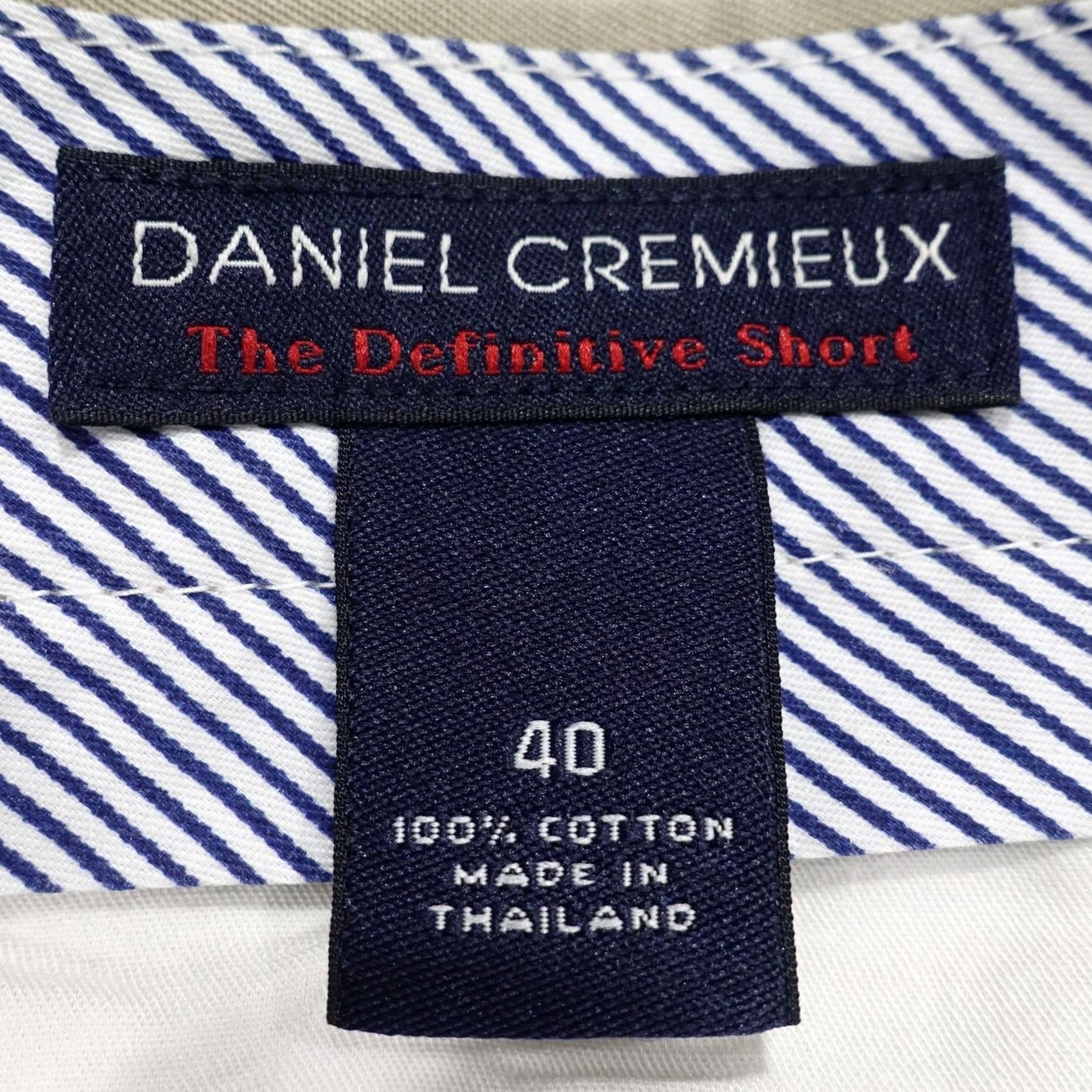 Cremieux Daniel Cremieux Shorts Mens 39 Beige Chino Pleated Relaxed Inseam 9in 100% Cotton Casual Business Front Pockets Logo Mens Size US 39 - 5 Thumbnail