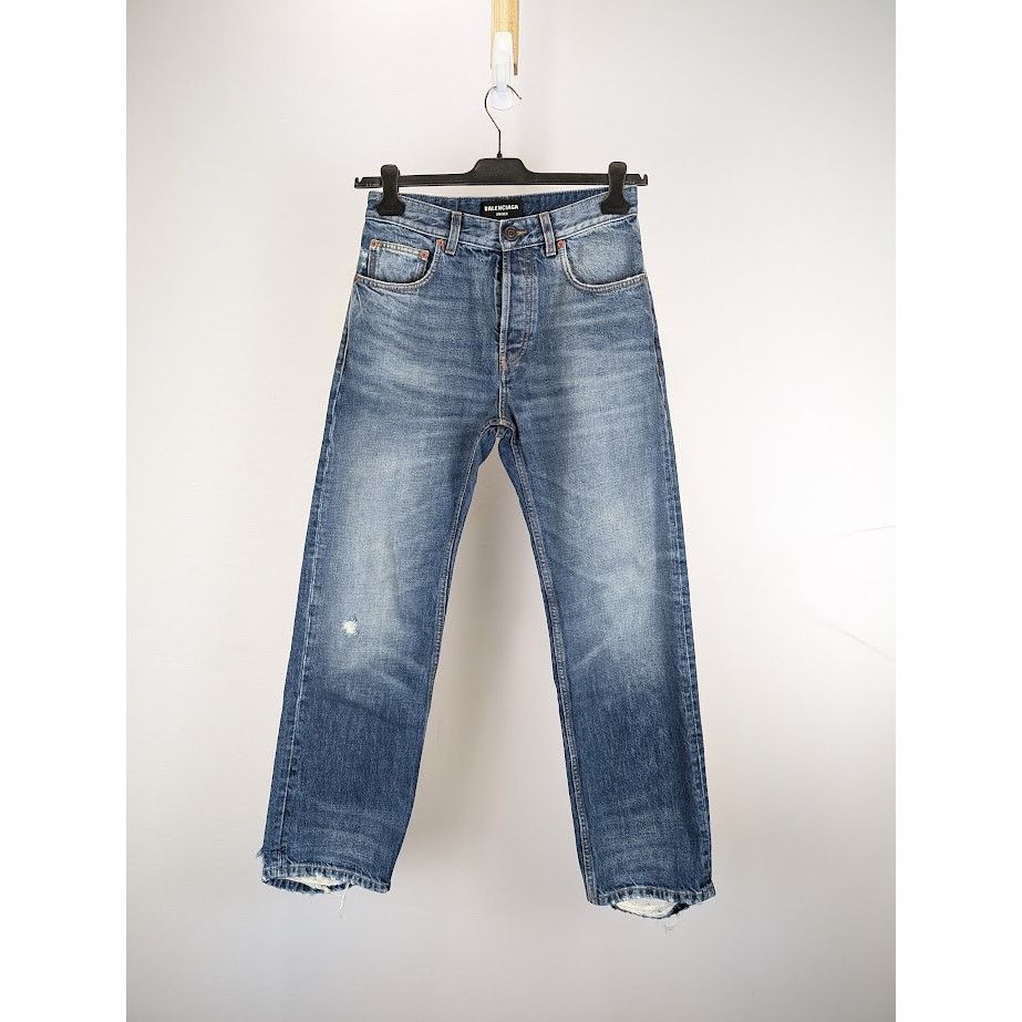 Balenciaga o1rshd1 Denim Jeans in Blue Size US 29 - 1 Thumbnail