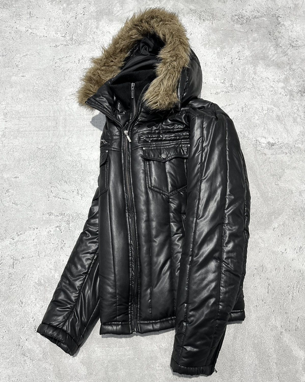 If Six Was Nine Faux Fur Nota Bene Double Zipp Puffer Jacket Lgb Style Size US L / EU 52-54 / 3 - 2 Thumbnail