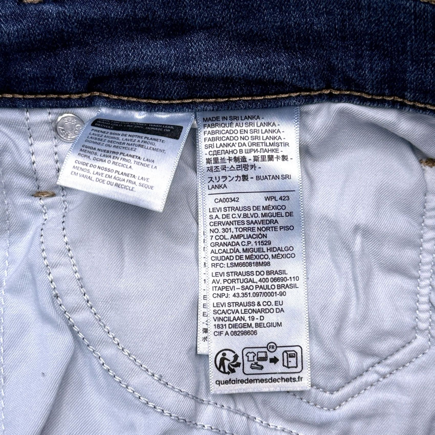 Levi's Levi's 311 Shaping Skinny Jeans Womens 31 Mid Rise Slim Denim Blue 5-Pocket Size 24" / US 00 / IT 34 - 5 Thumbnail