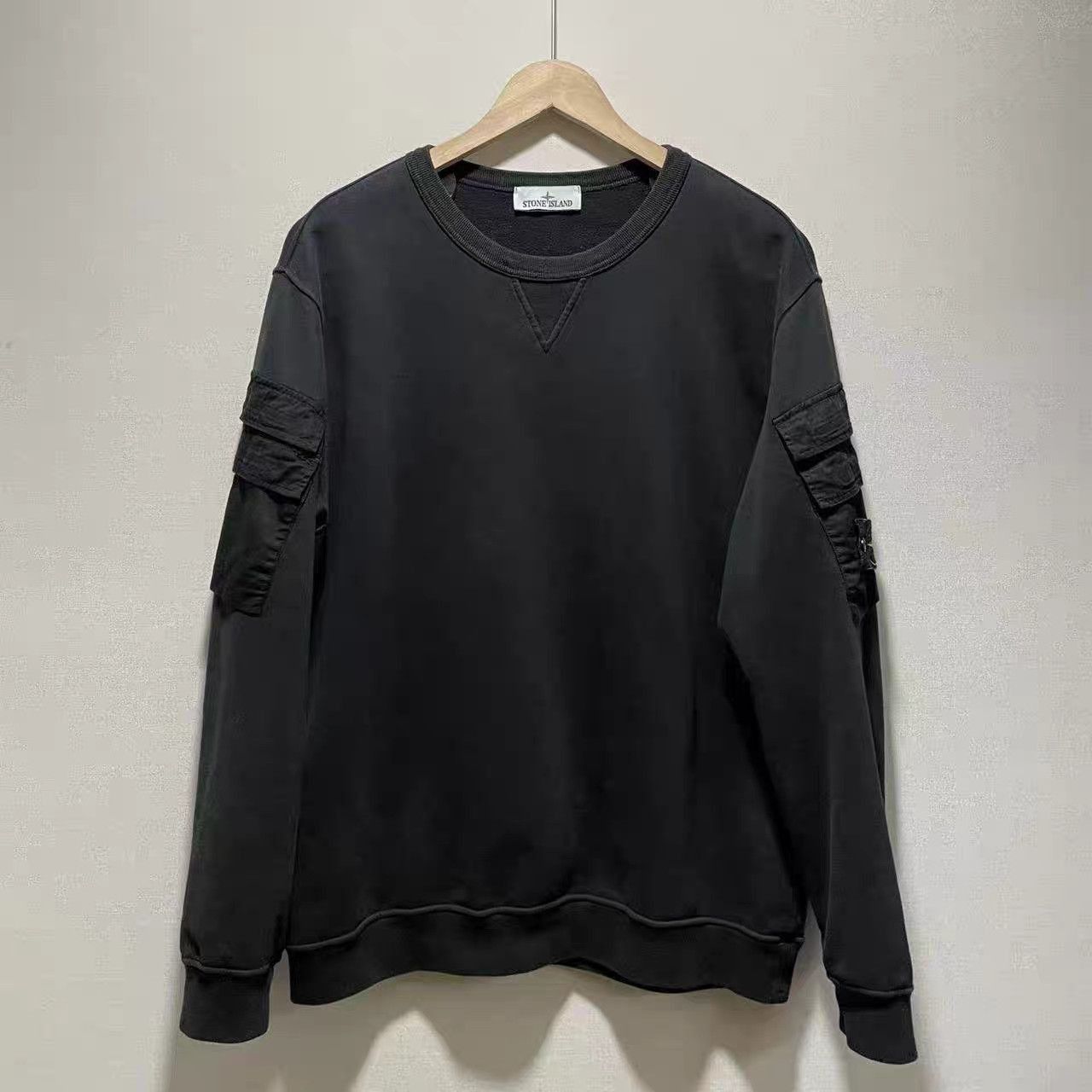 Stone Island Black Long Sleeve Sweatshirt with Cargo Pockets Size US XXL / EU 58 / 5 - 1 Thumbnail