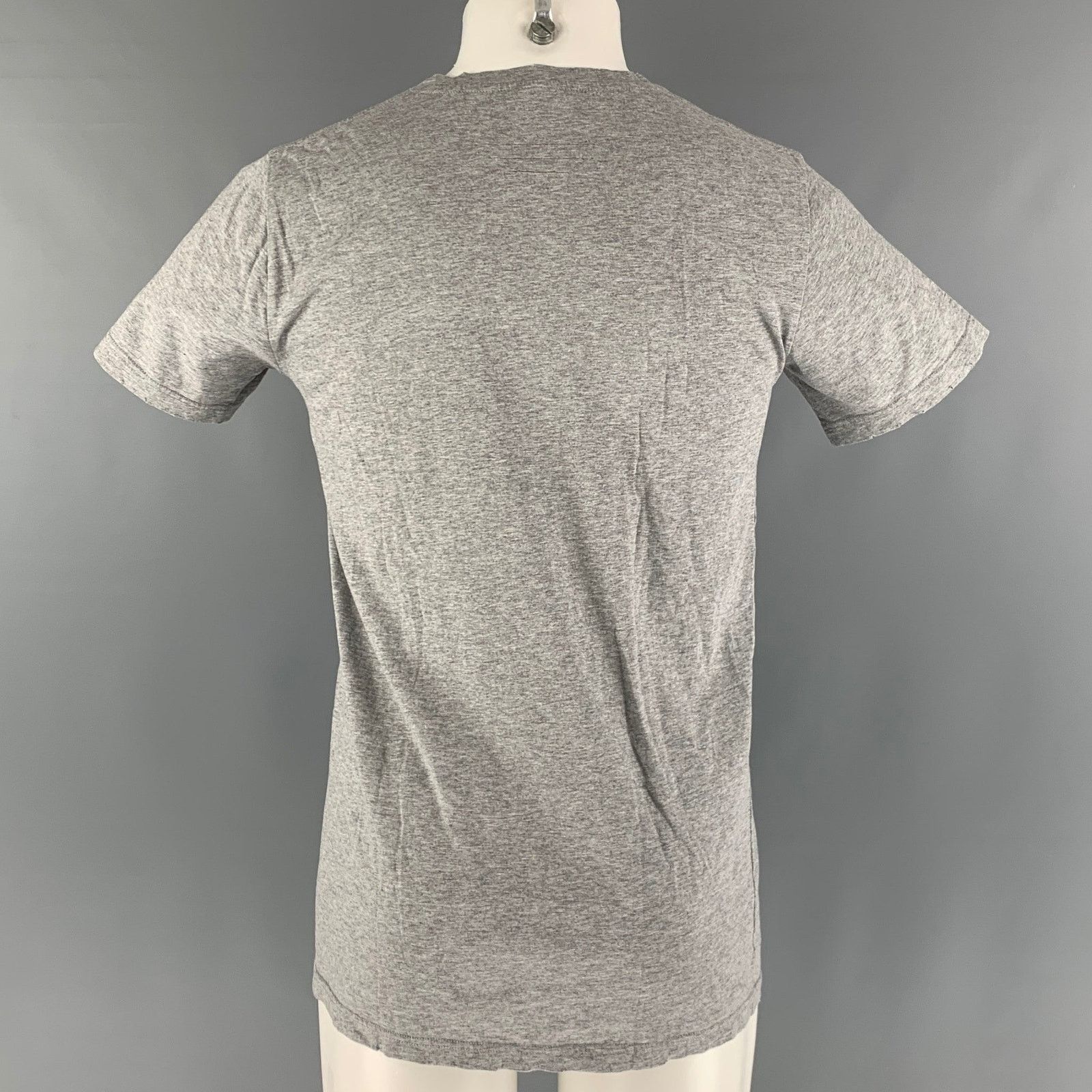 Balmain BALMAIN Size M Grey Solid Cotton Crew-Neck T-shirt Size US M / EU 48-50 / 2 - 3 Thumbnail