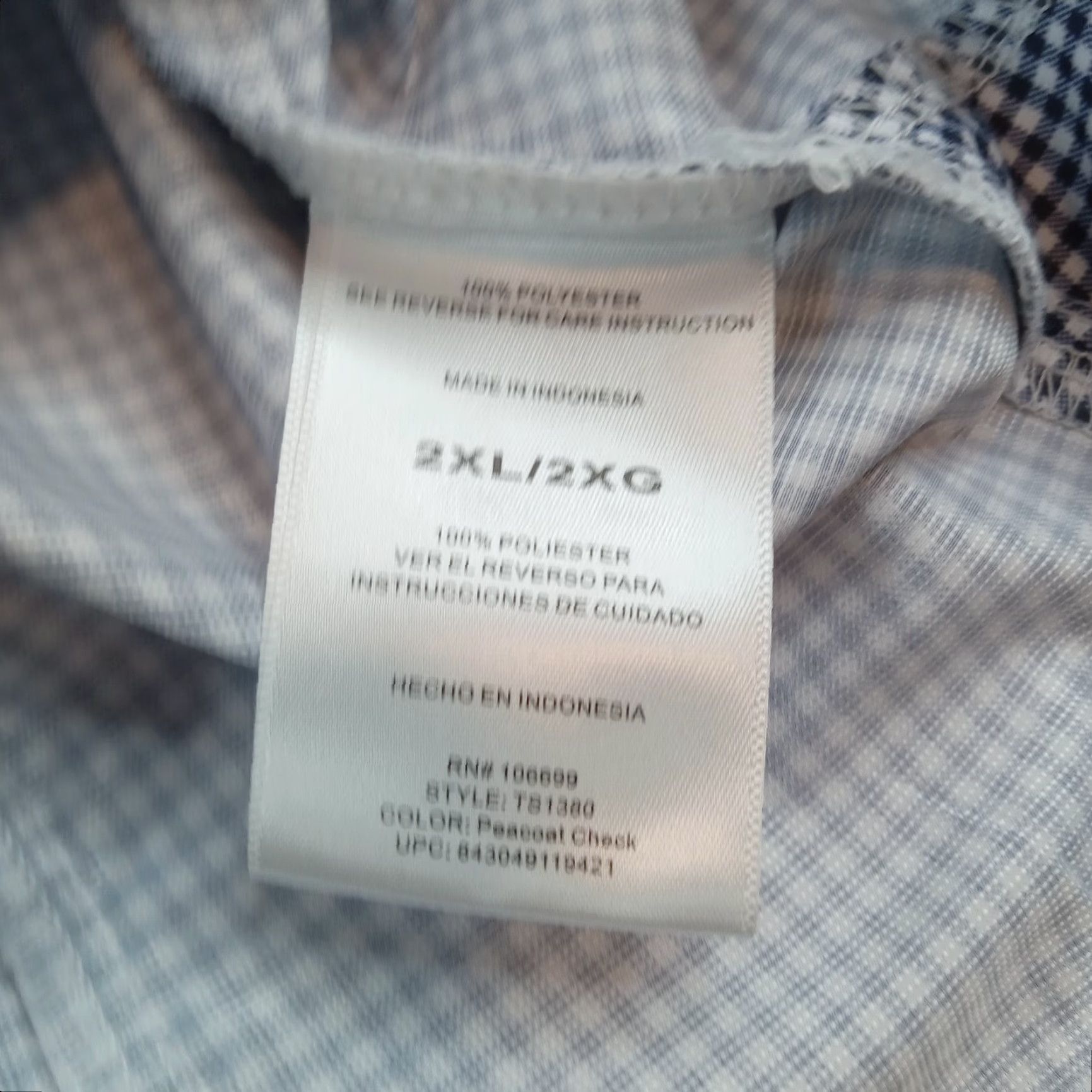 Habitat Habit Women's Blue White Check Button-Up Shirt XXL Short Sleeve Breathable Casual Size XXL / US 16-18 / IT 52-54 - 7 Thumbnail