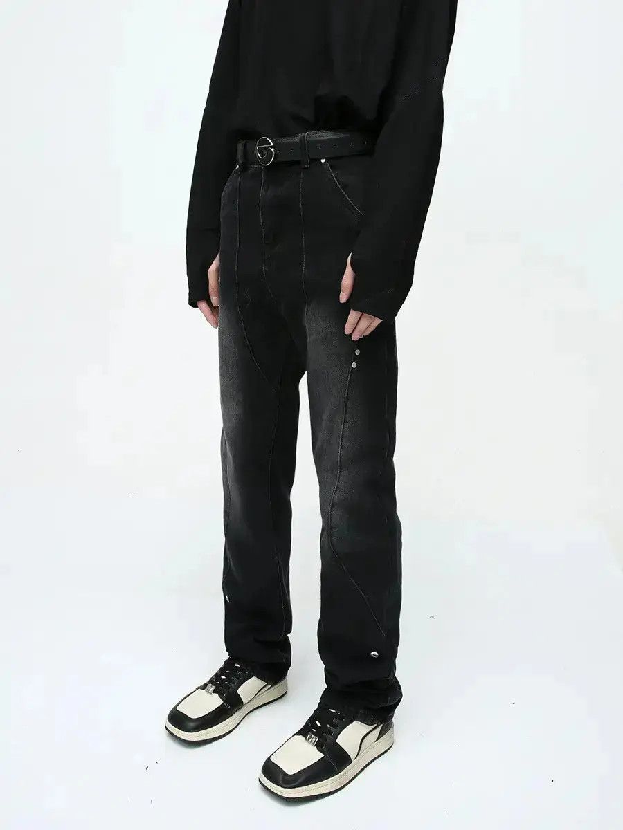 Japanese Brand Retro loose straight leg casual jeans Size US 32 / EU 48 - 1 Thumbnail