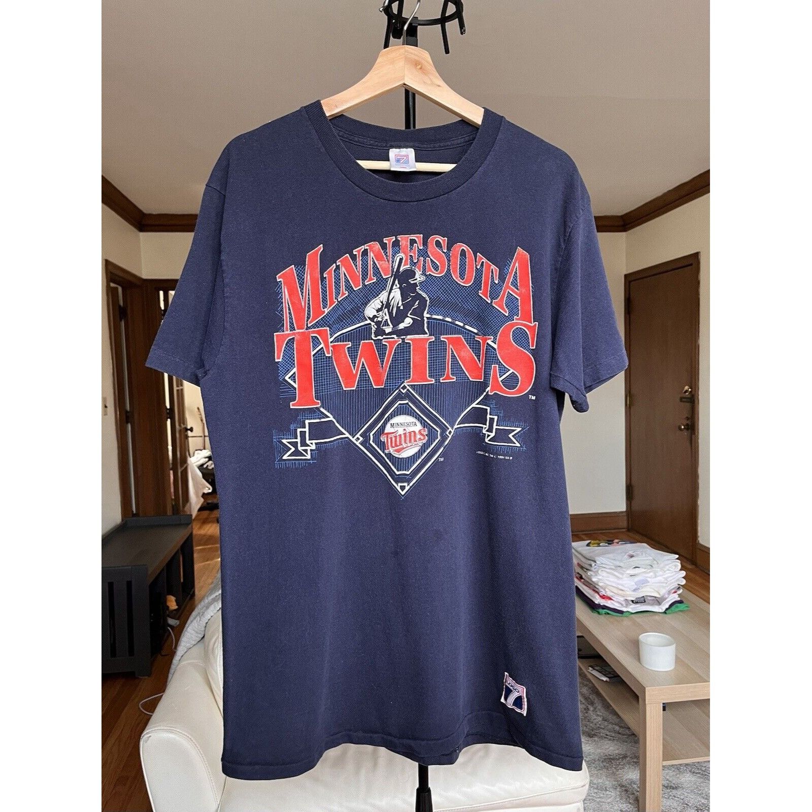 MLB VINTAGE MLB BASEBALL MINNESOTA TWINS SINGLE STITCH T SIZE M Size US L / EU 52-54 / 3 - 1 Thumbnail