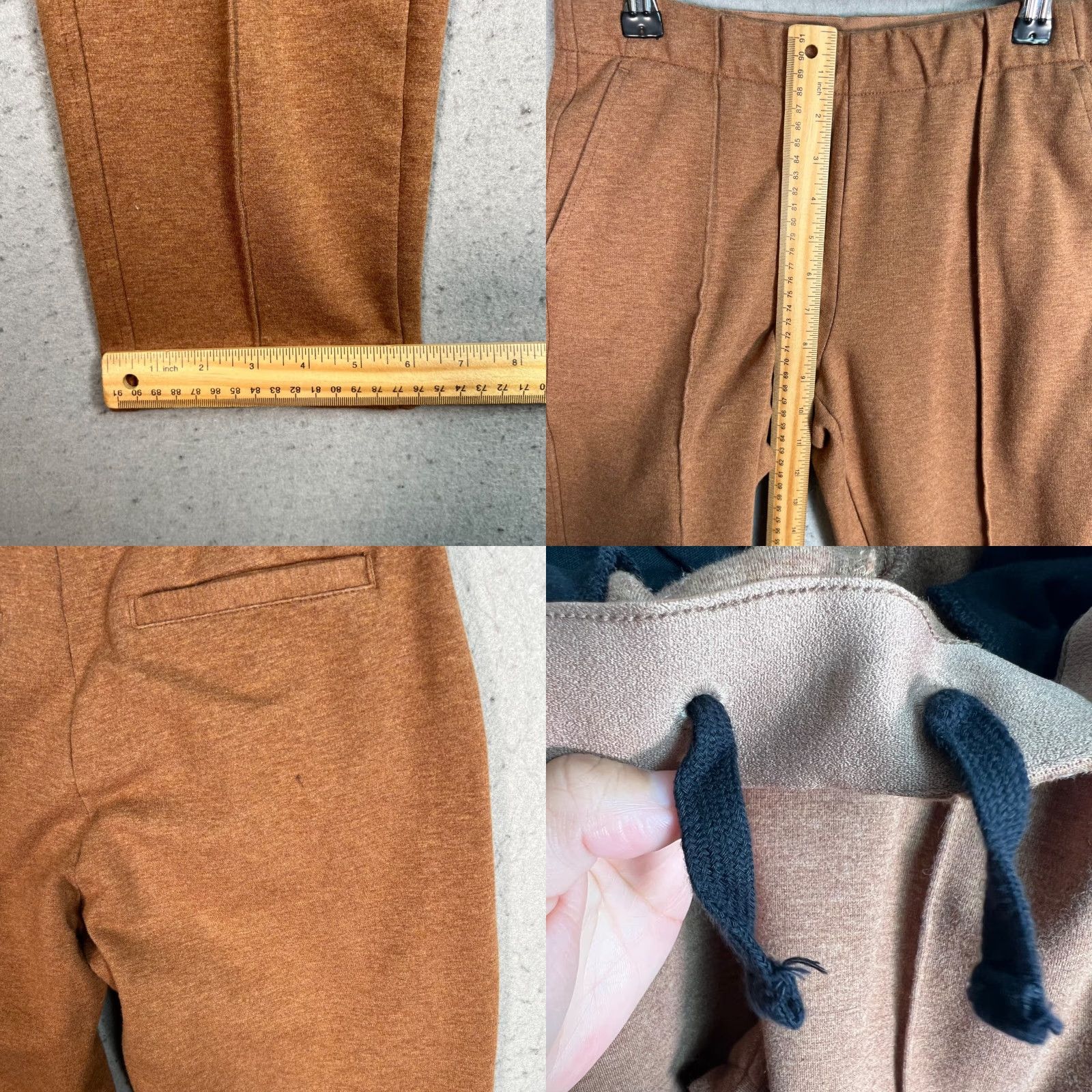 Everlane Everlane Womens XS Brown Cropped Knit Pants Tapered Seam Detail Casual Size 26" / US 2 / IT 38 - 8 Thumbnail