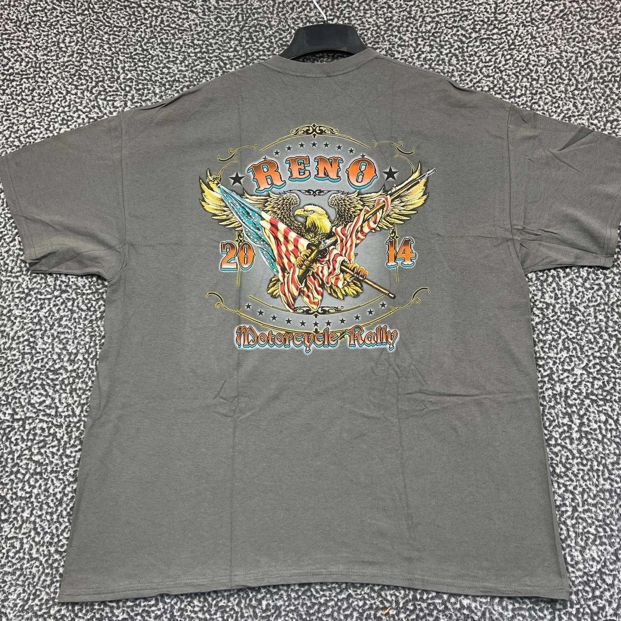 Gildan Vintage Reno Motorcycle Rally Shirt Men 2XL Short Sleeve New Size US XXL / EU 58 / 5 - 1 Thumbnail