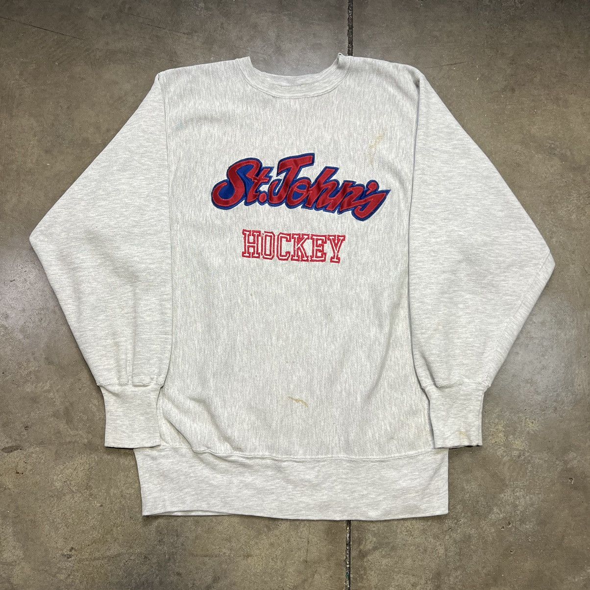 Champion × Vintage Vintage 90s Champion Reverse Weave Sweatshirt St John’s Size US XL / EU 56 / 4 - 1 Thumbnail
