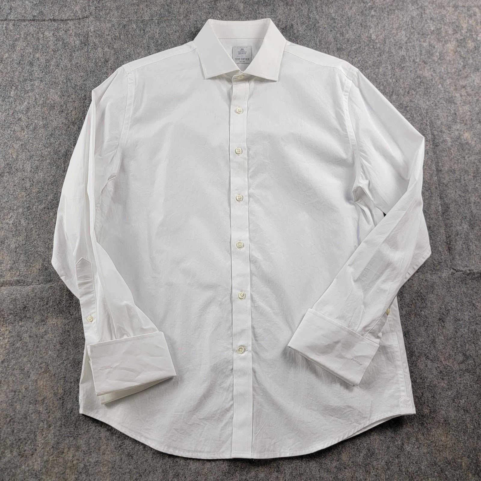 Todd Snyder Todd Snyder x Thomas Mason Plain Front Tuxedo Dress Shirt Size US S / EU 44-46 / 1 - 2 Thumbnail