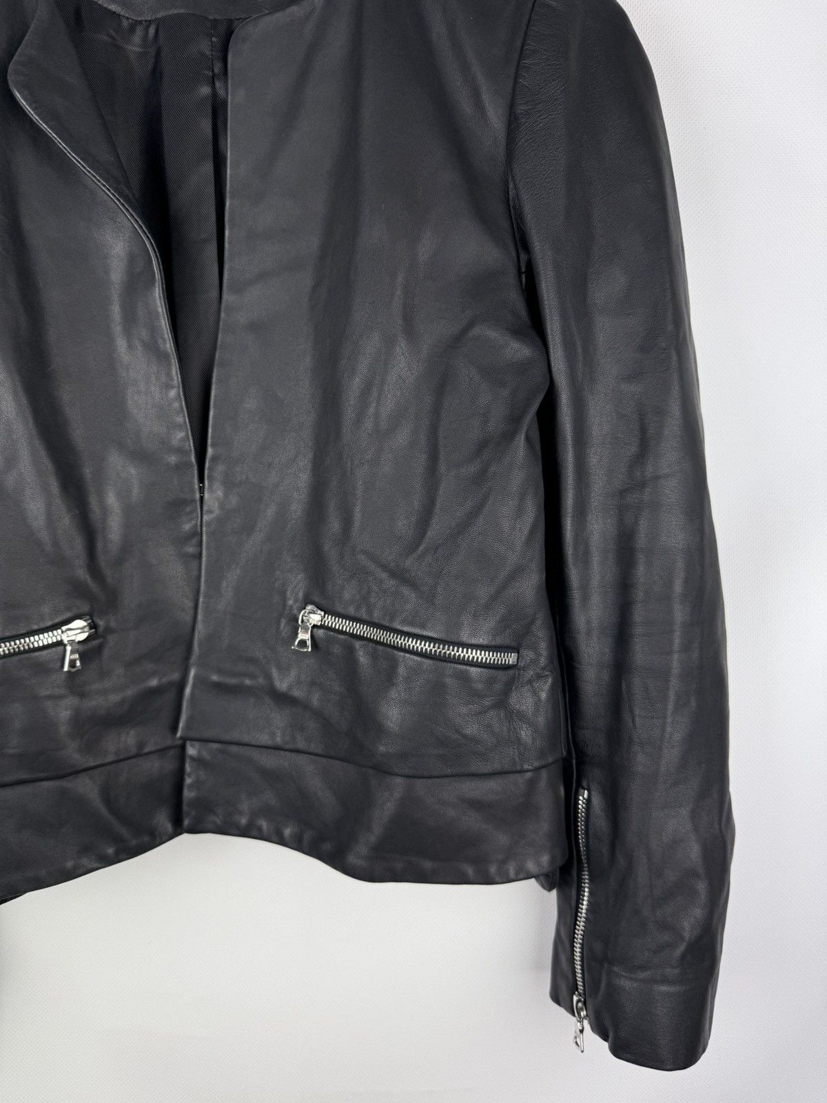 Sandro Sandro Paris Ladies Lamb Leather Biker Jacket Size ~ L Size L / US 10 / IT 46 - 6 Thumbnail