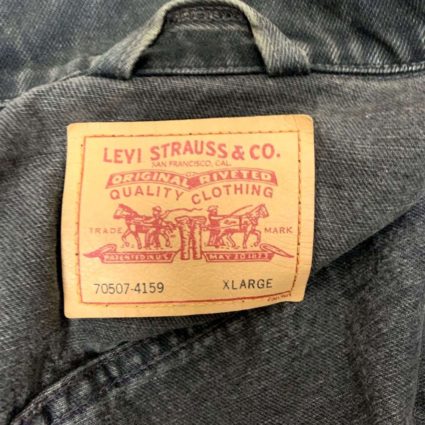 Levi's VINTAGE Levi's Jacket Mens XL Black Denim 70507-4159 Trucker 90s Button Front Short Size US XL / EU 56 / 4 - 3 Thumbnail