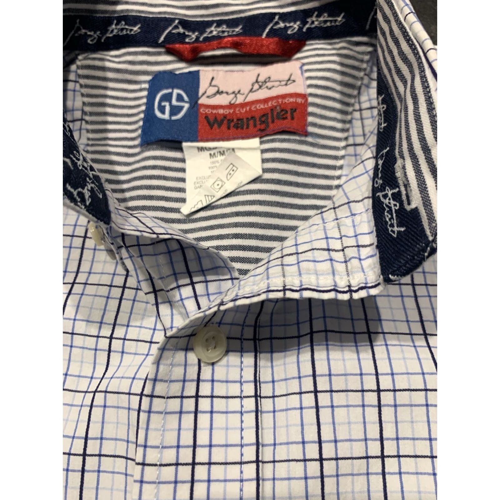 Wrangler Wrangler George Strait Western Plaid Cowboy Cut Button Down Shirt Mens Medium Multicolor Size US M / EU 48-50 / 2 - 7 Thumbnail