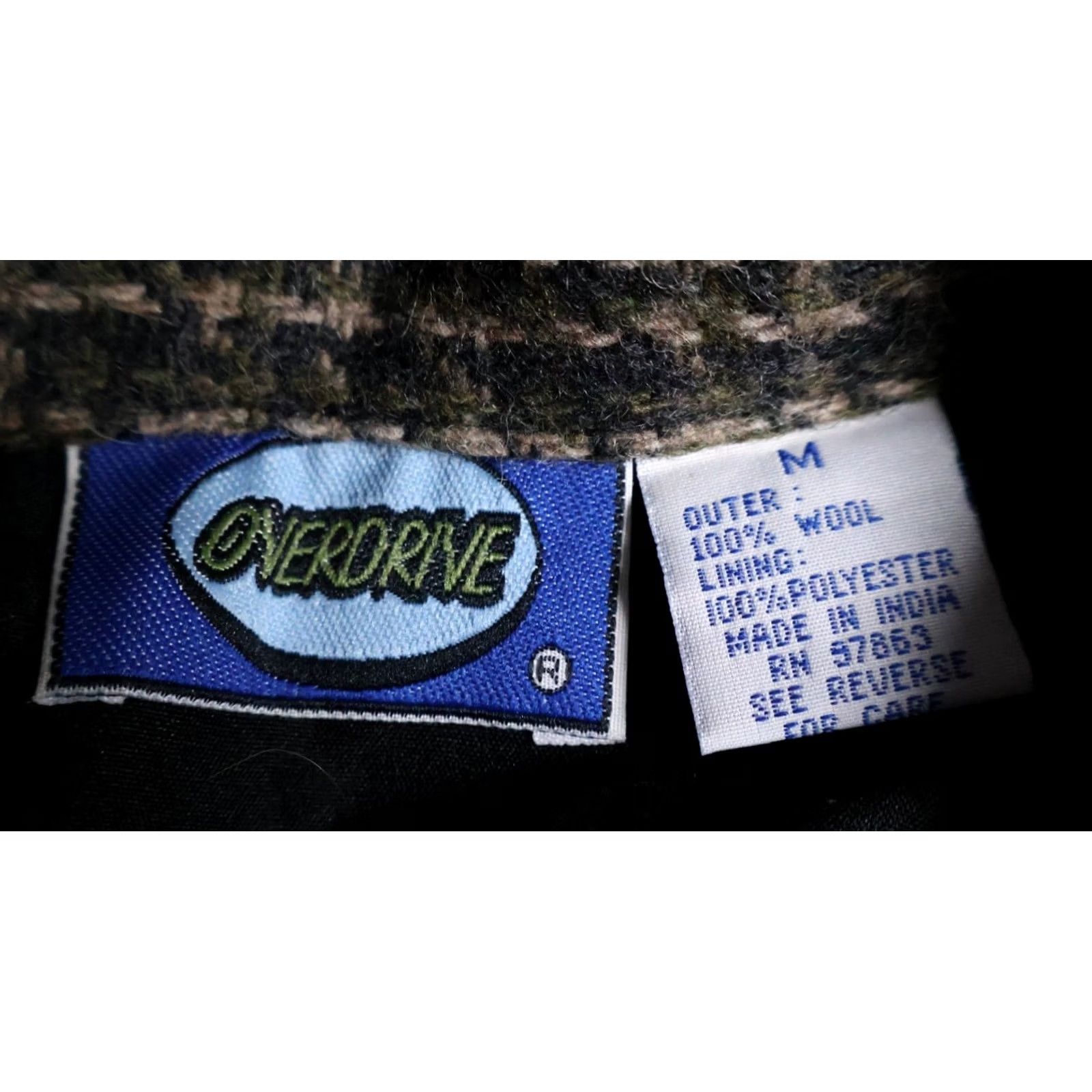 Vintage VINTAGE Overdrive Shirt Jacket Women's M Green Plaid Wool Lined 90s Grunge Shacketбур Size M / US 6-8 / IT 42-44 - 3 Thumbnail