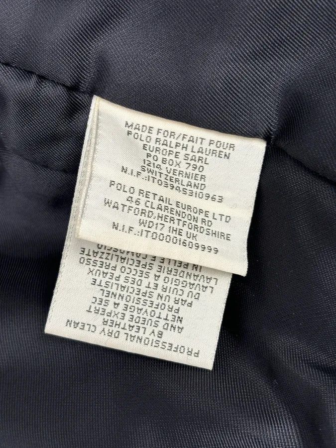 Polo Ralph Lauren 2010s Ralph Lauren Black Buffalo Leather American Flag Biker Jacket Size US L / EU 52-54 / 3 - 10 Thumbnail