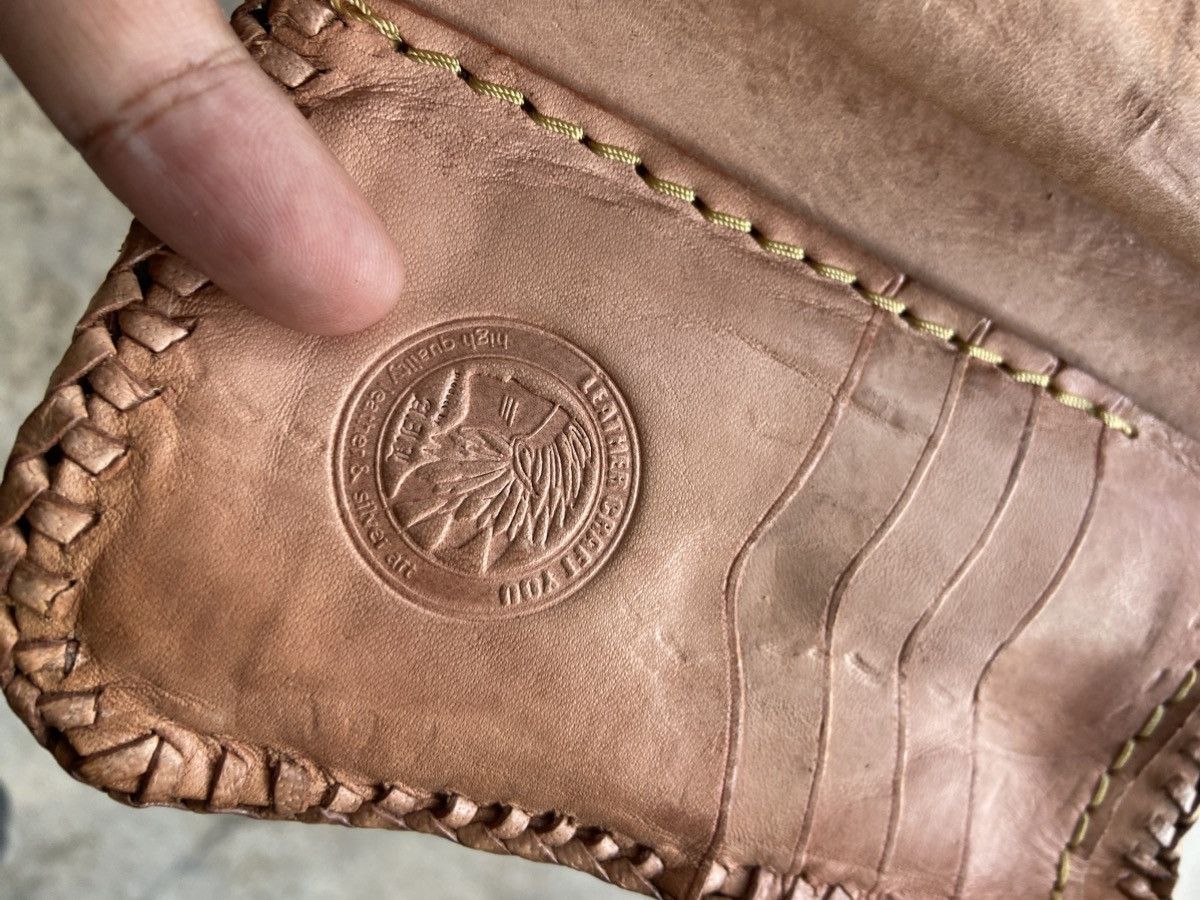 Guidi Vintage Leather Craft Native Hair on Hide Biker Long Wallet Size ONE SIZE - 4 Thumbnail