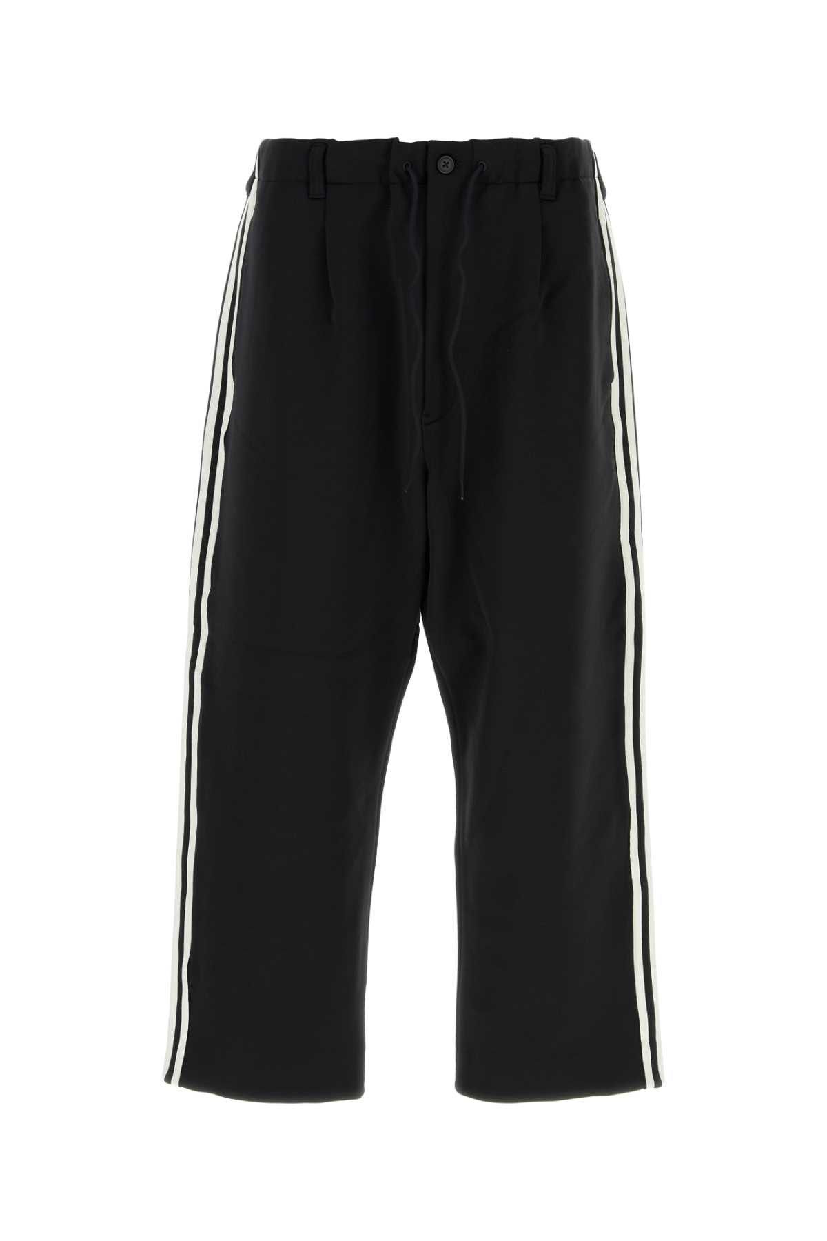 Black Stretch Nylon Blend Joggers