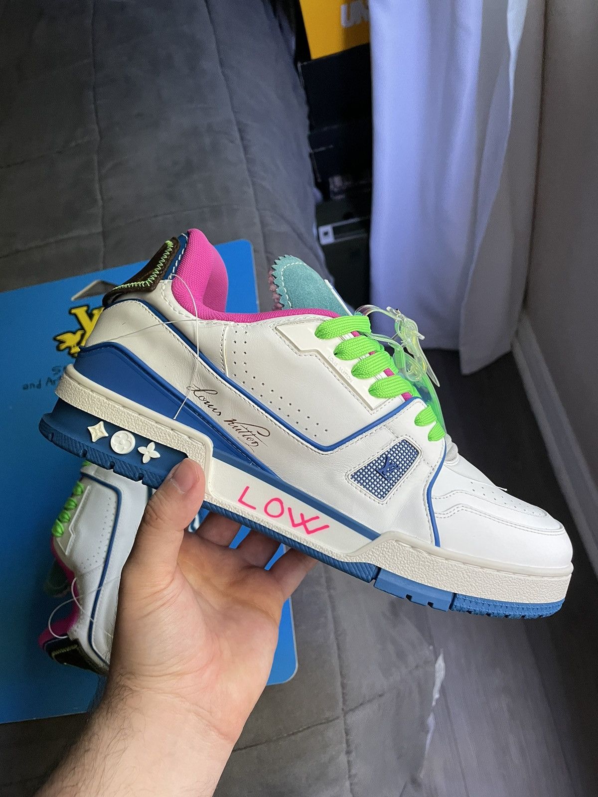 Louis Vuitton Louis Vuitton SoHo Exclusive White Upcycled Trainer Sneaker Size US 8 / EU 41 - 4 Thumbnail