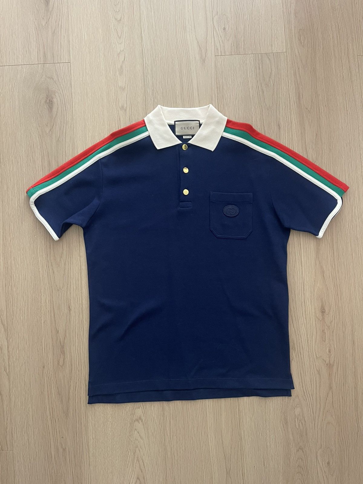 Gucci Polo Shirt With GG Web
