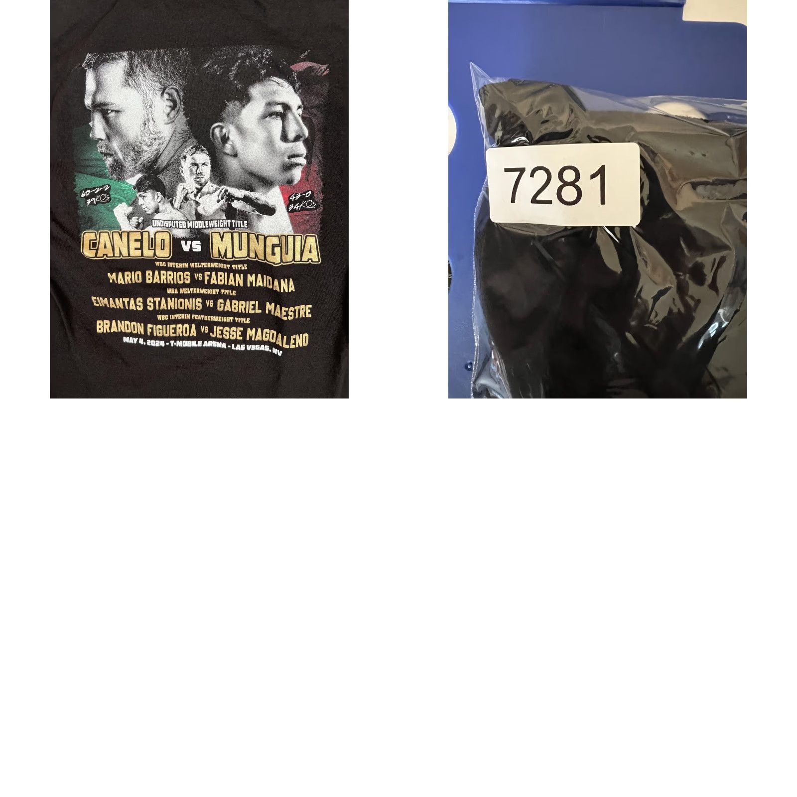 American Apparel Canelo vs Munguia Shirt Mens Small Black T-Shirt Boxing Undisputed Title Fight 2024 Size US S / EU 44-46 / 1 - 8 Thumbnail