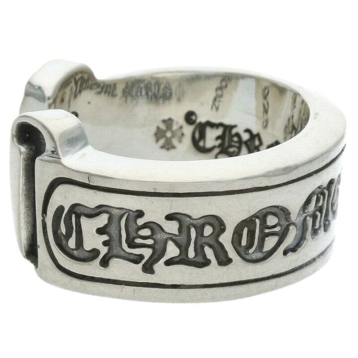 Chrome Hearts 7.5 CHROME HEARTS LARGE SCROLL LABEL RING silver Size ONE SIZE - 5 Thumbnail