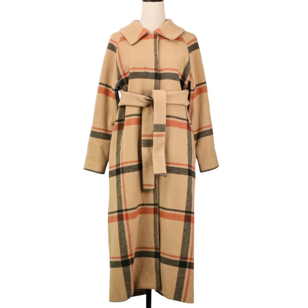 Other Other Ameri VINTAGE CHECK SOUTIEN COLLAR Coat Textile Outerwear 02920750070 DUTY FREE for USA Size ONE SIZE - 1 Thumbnail