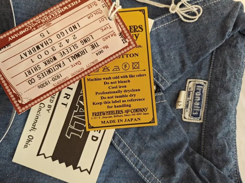 Freewheelers FREEWHEELERS Size 15 IRONALL FACTORIES classic workwear shi Size US S / EU 44-46 / 1 - 5 Thumbnail