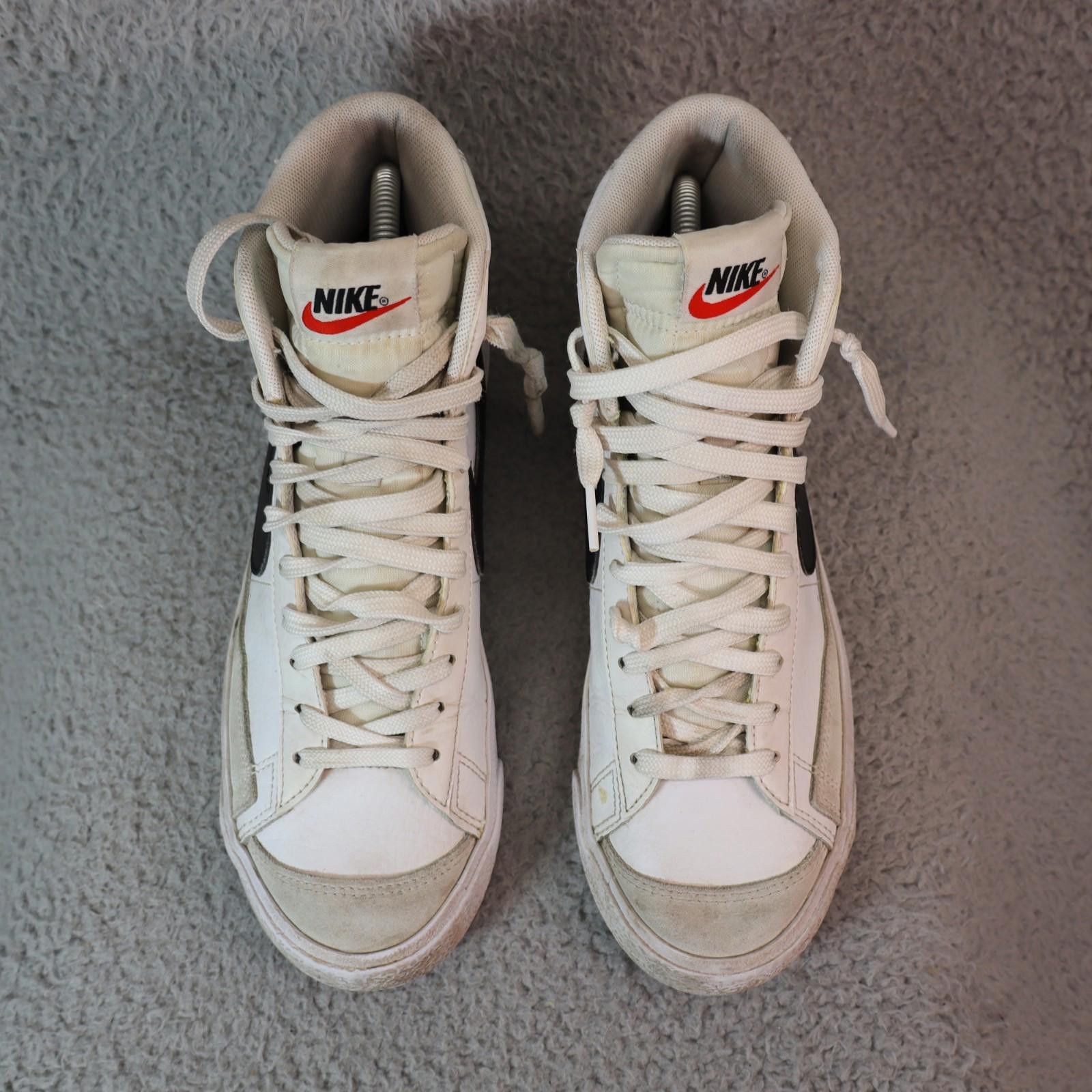 Nike Nike Blazer Mid '77 Vintage White Black Leather 7Y Youth Size US 7 / EU 40 - 3 Thumbnail