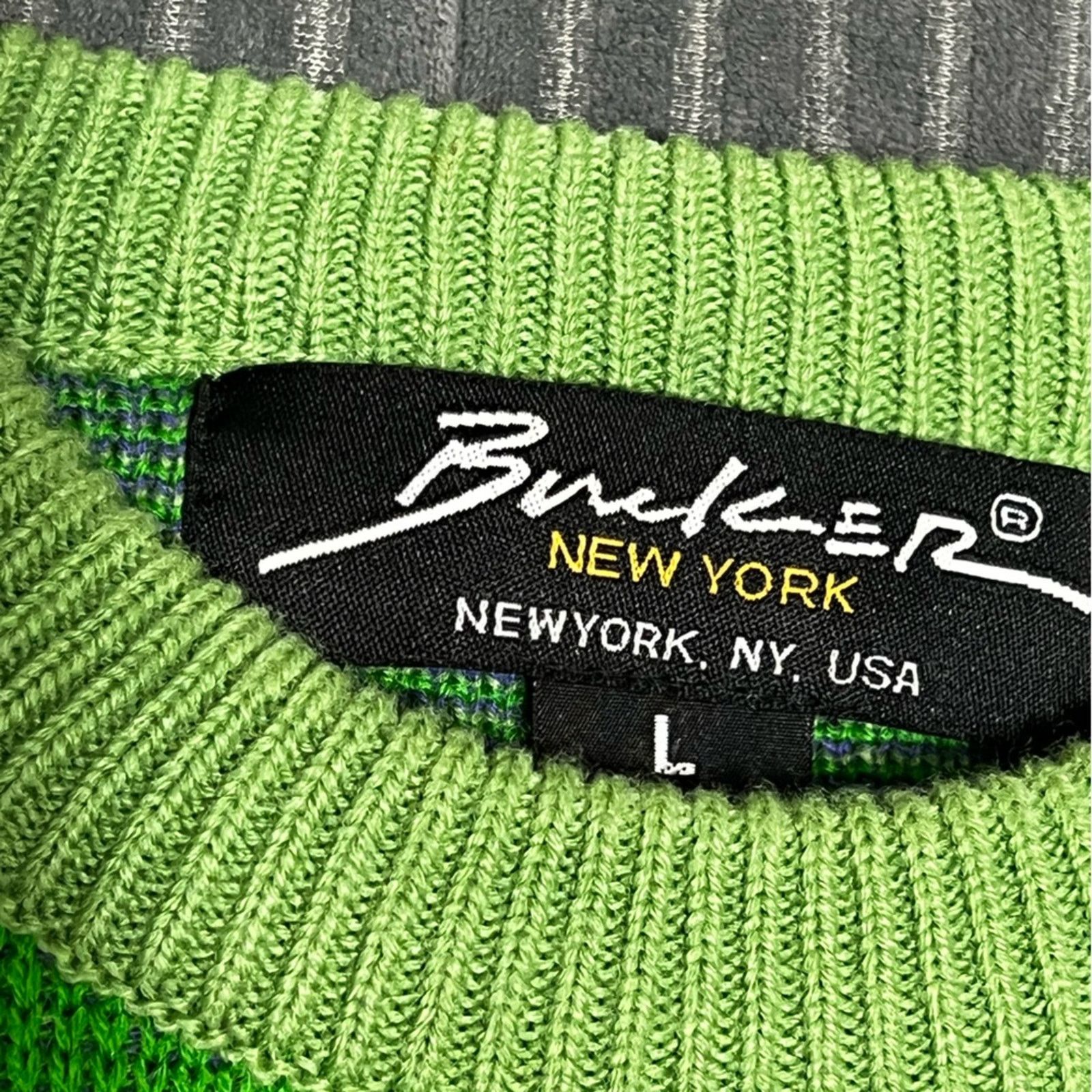 Buckler Vintage Bucker NY Sweater Pullover Stretch 80s Biggie Coogi Size US L / EU 52-54 / 3 - 6 Thumbnail