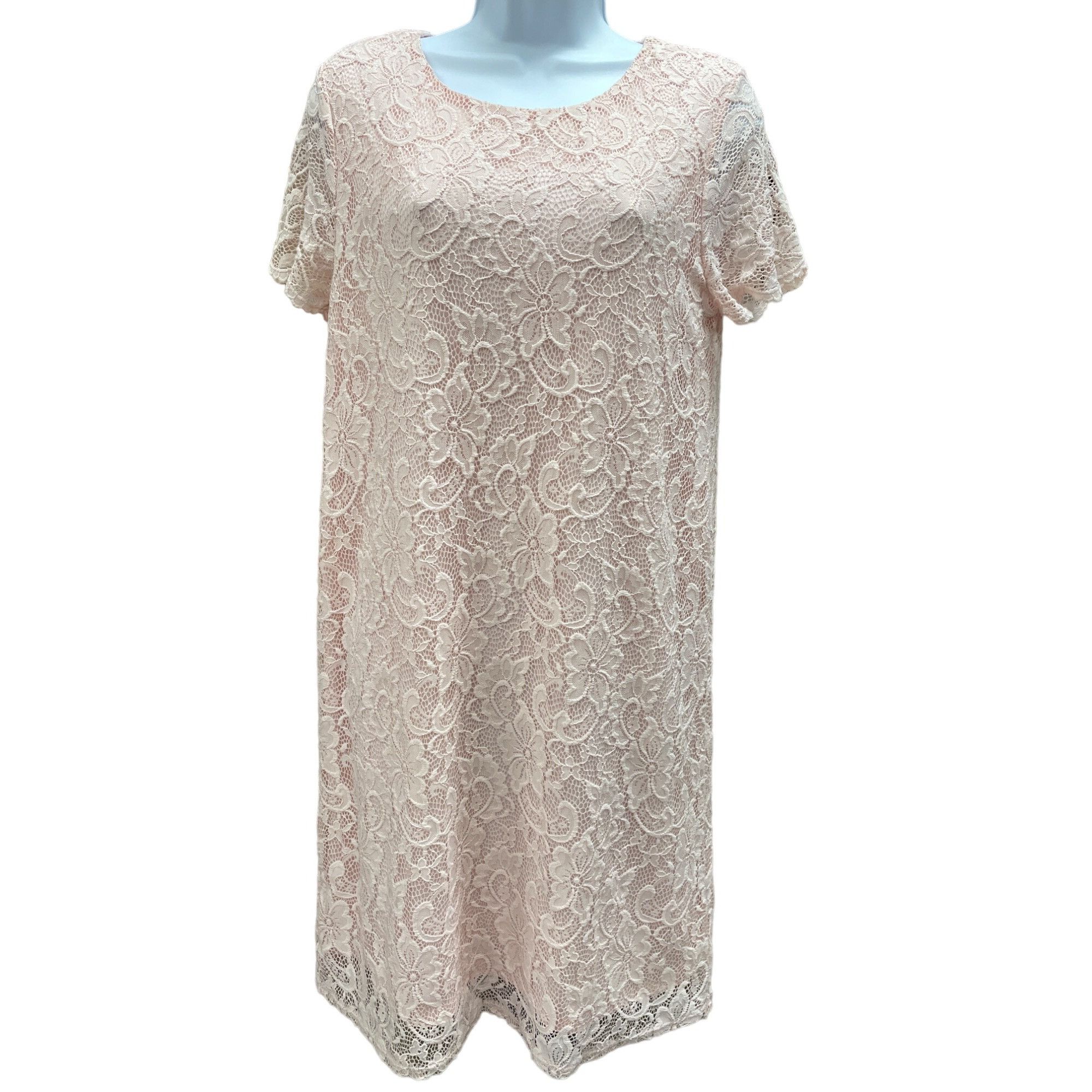 Juicy Couture Juicy Couture Women's Pink Lace lined Dress Size L SKU 1267 Size L / US 10 / IT 46 - 1 Thumbnail