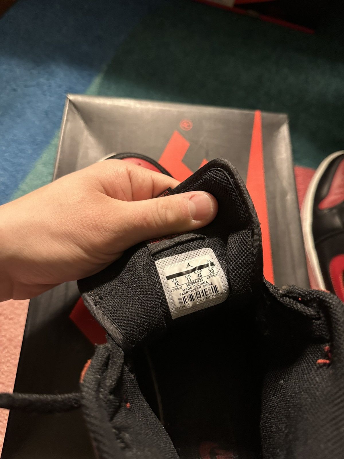 Jordan Brand Jordan 1 Retro Bred (2013) Size US 12 / EU 45 - 6 Thumbnail