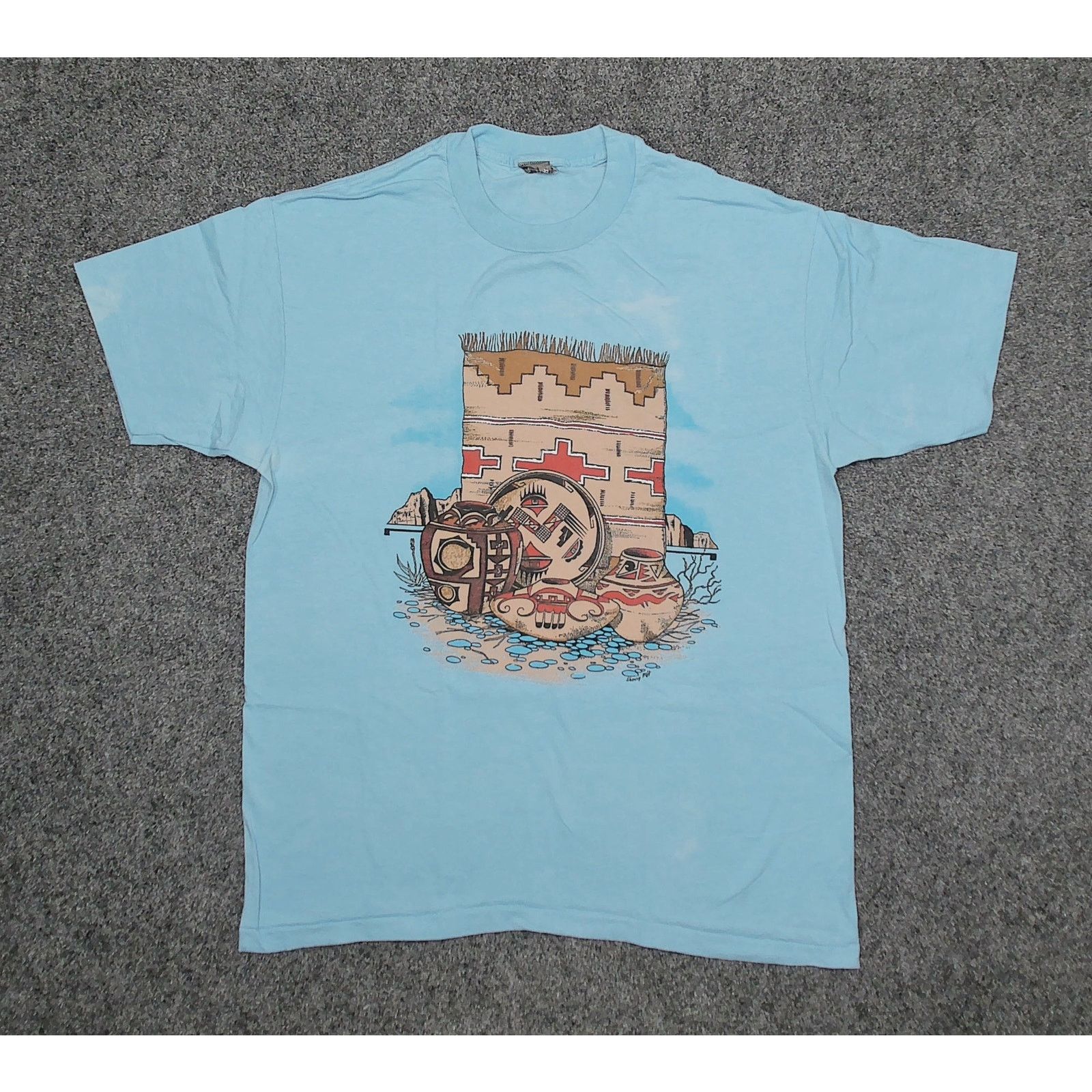 Vintage 1990s Sherry's Best Southwestern Pottery Single Stitch Tee Size US XL / EU 56 / 4 - 3 Thumbnail