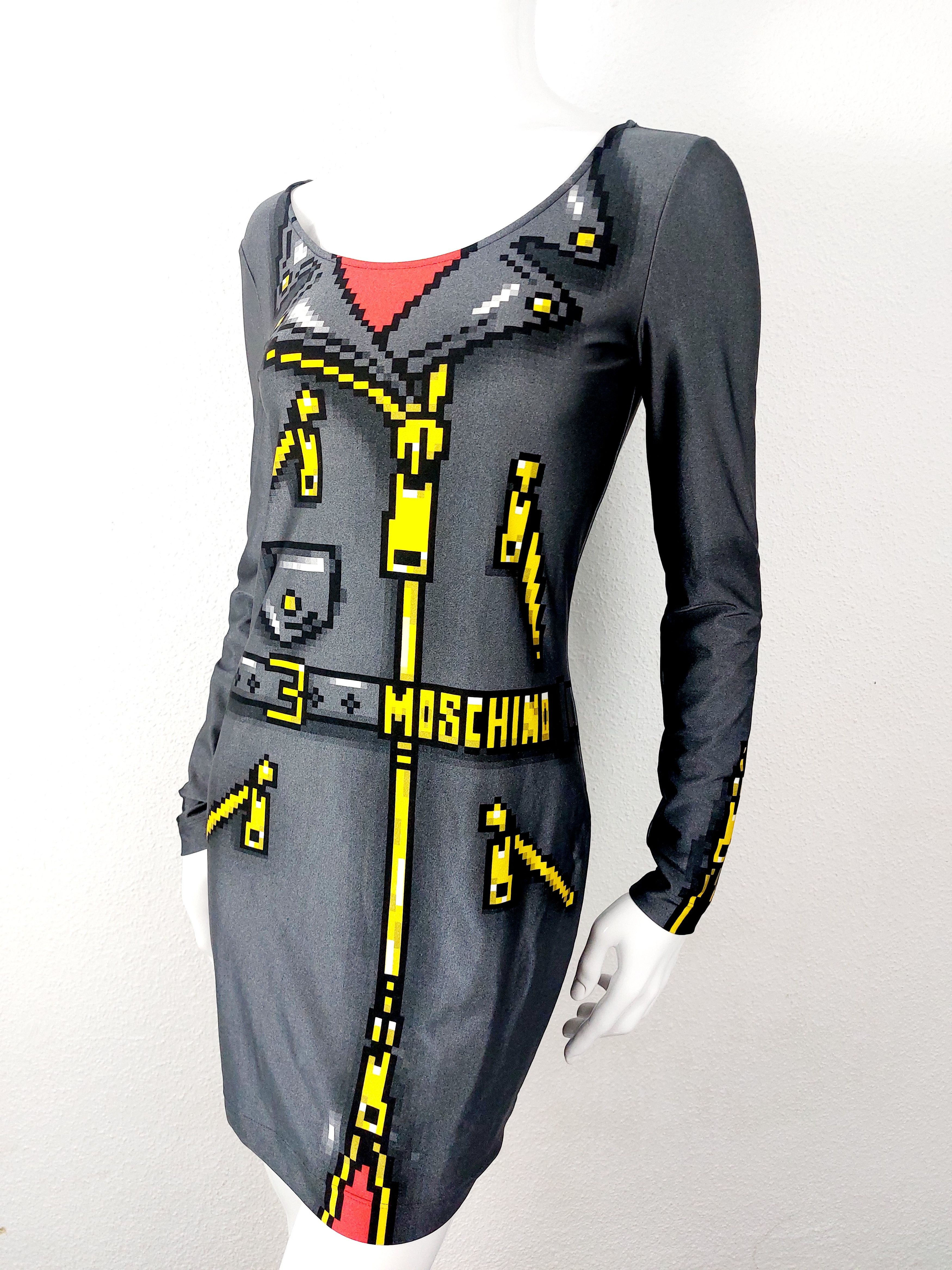 Moschino Moschino Couture Sims Pixel Capsule Gamer Midi Dress Size M / US 6-8 / IT 42-44 - 4 Thumbnail