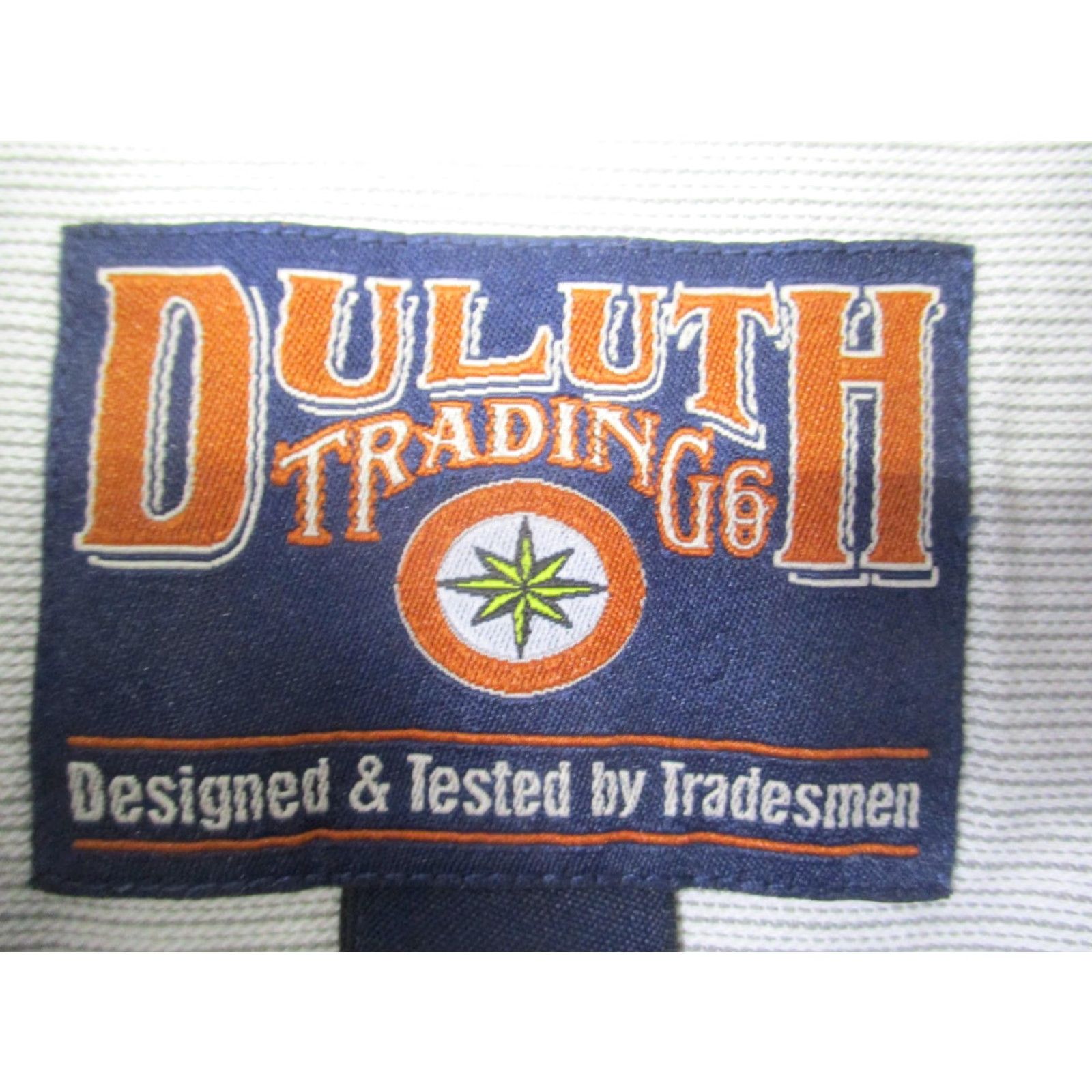 Duluth Trading Company Duluth Trading Shirt Mens XL Gray Stripe Button Down Workwear Long Sleeve Cotton Size US XL / EU 56 / 4 - 3 Thumbnail