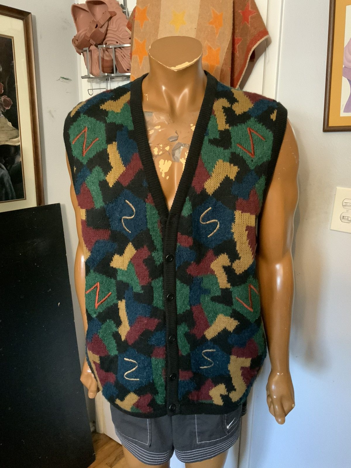 Vintage VTG BMAX Chimayo Mohair Wool Knit Cardigan Sweater Vest Size US M / EU 48-50 / 2 - 8 Thumbnail