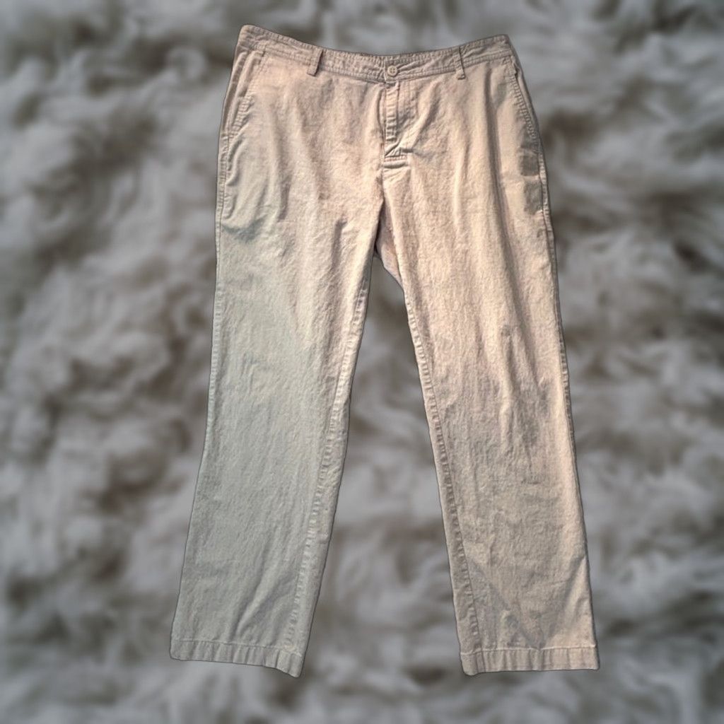 Vintage Linksoul Chino Pants Men’s 36 Regular Inseam 36 Stretch Golf Casual Khaki Beige Cream Mens Size US 36 / EU 52 - 1 Thumbnail