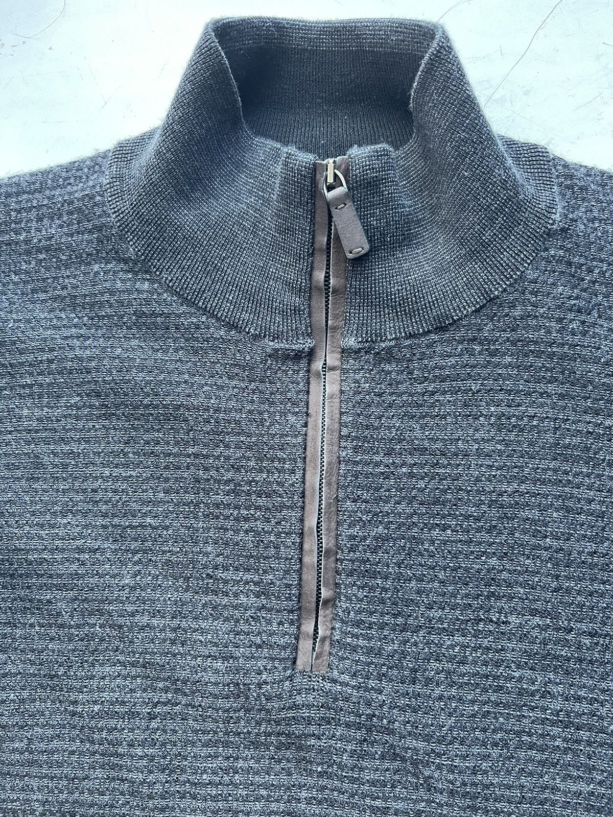 Ermenegildo Zegna Ermenegildo Zegna Zip 1\4 Grey Wool 100% Size US L / EU 52-54 / 3 - 4 Thumbnail