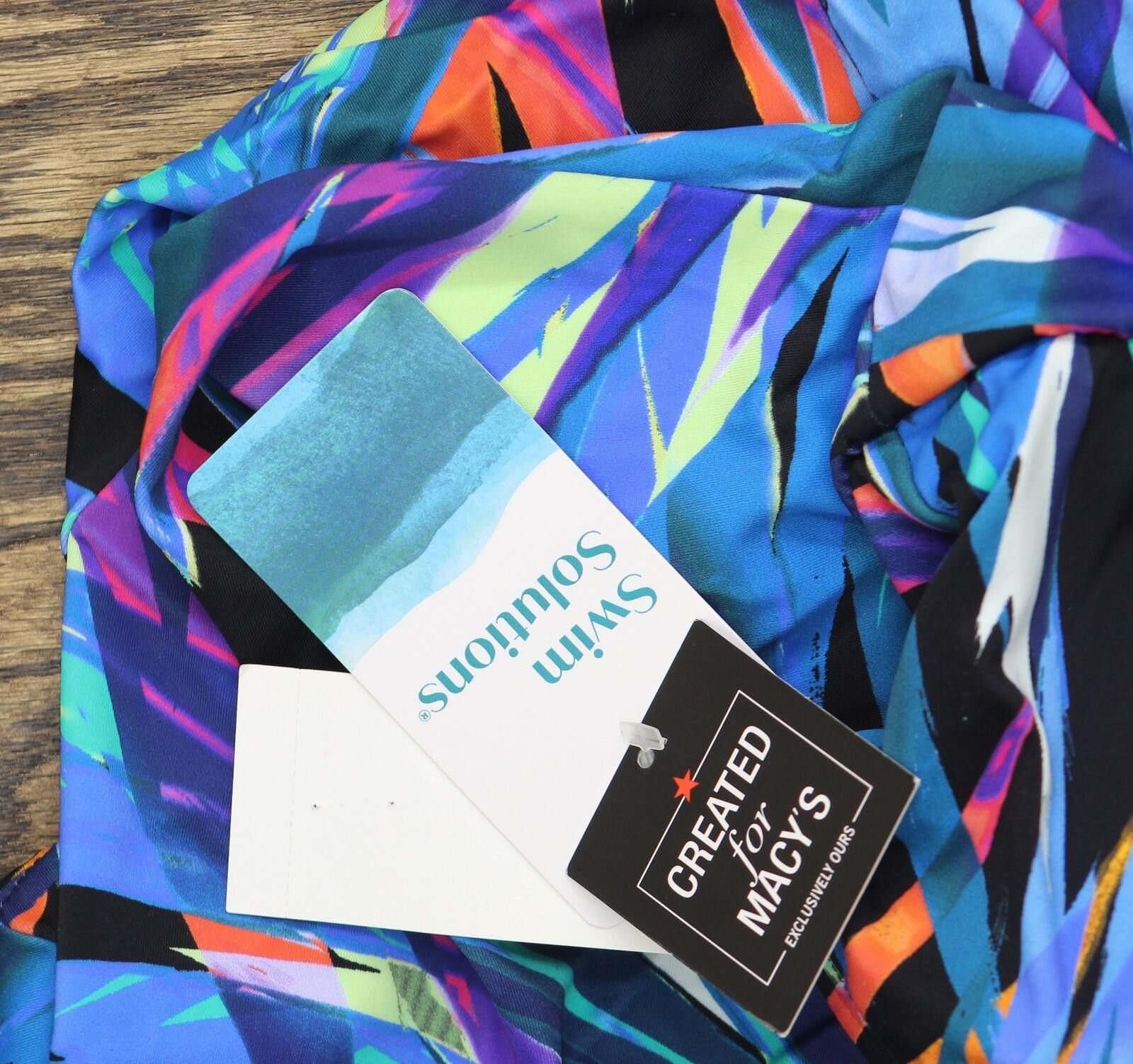 Other Nwt Swim Solutions Swim One Piece Dress Black / Multi 16 Size ONE SIZE - 4 Thumbnail