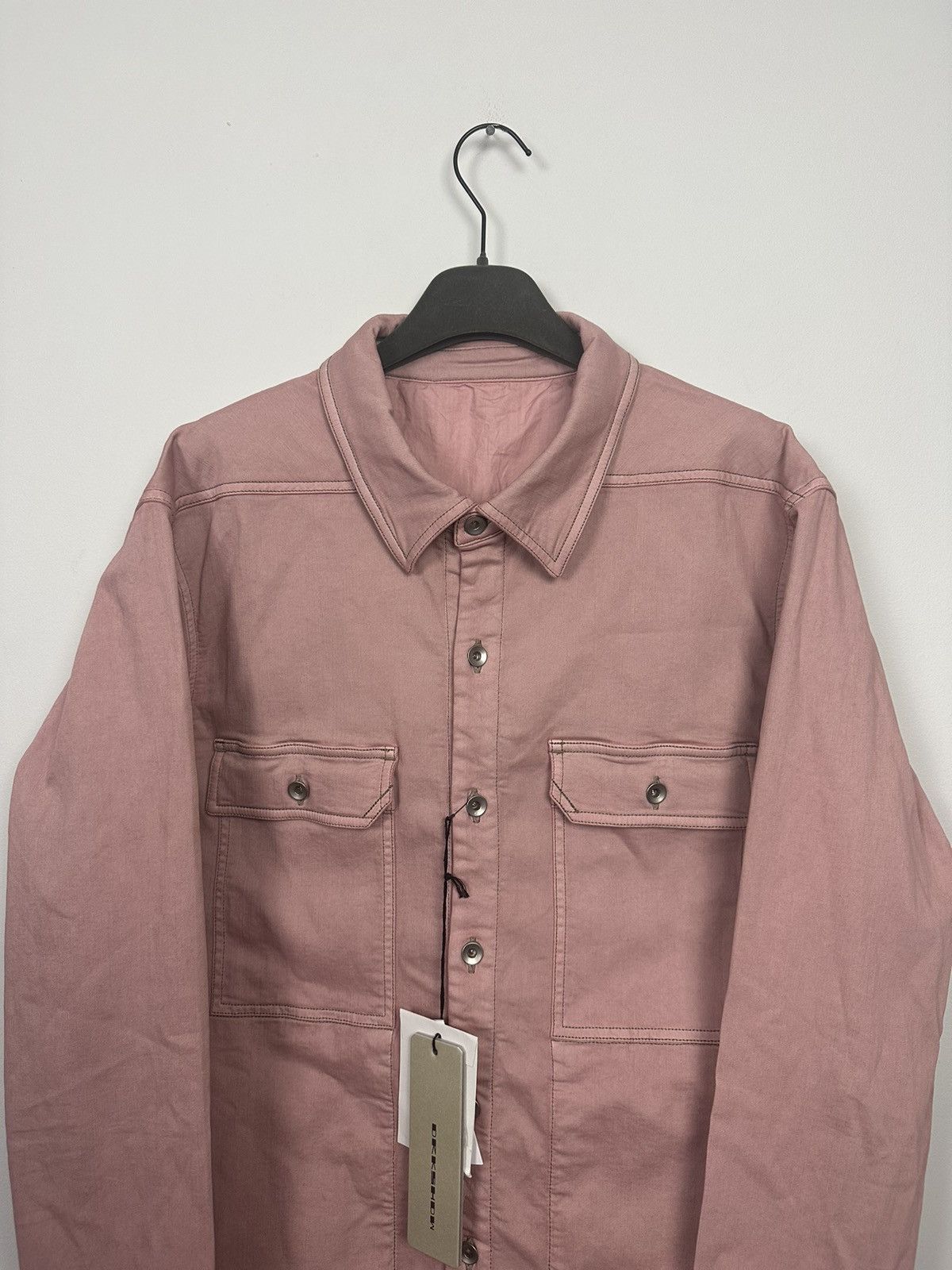 Rick Owens DRKSHDW Faded Pink Overshirt Size US L / EU 52-54 / 3 - 2 Thumbnail